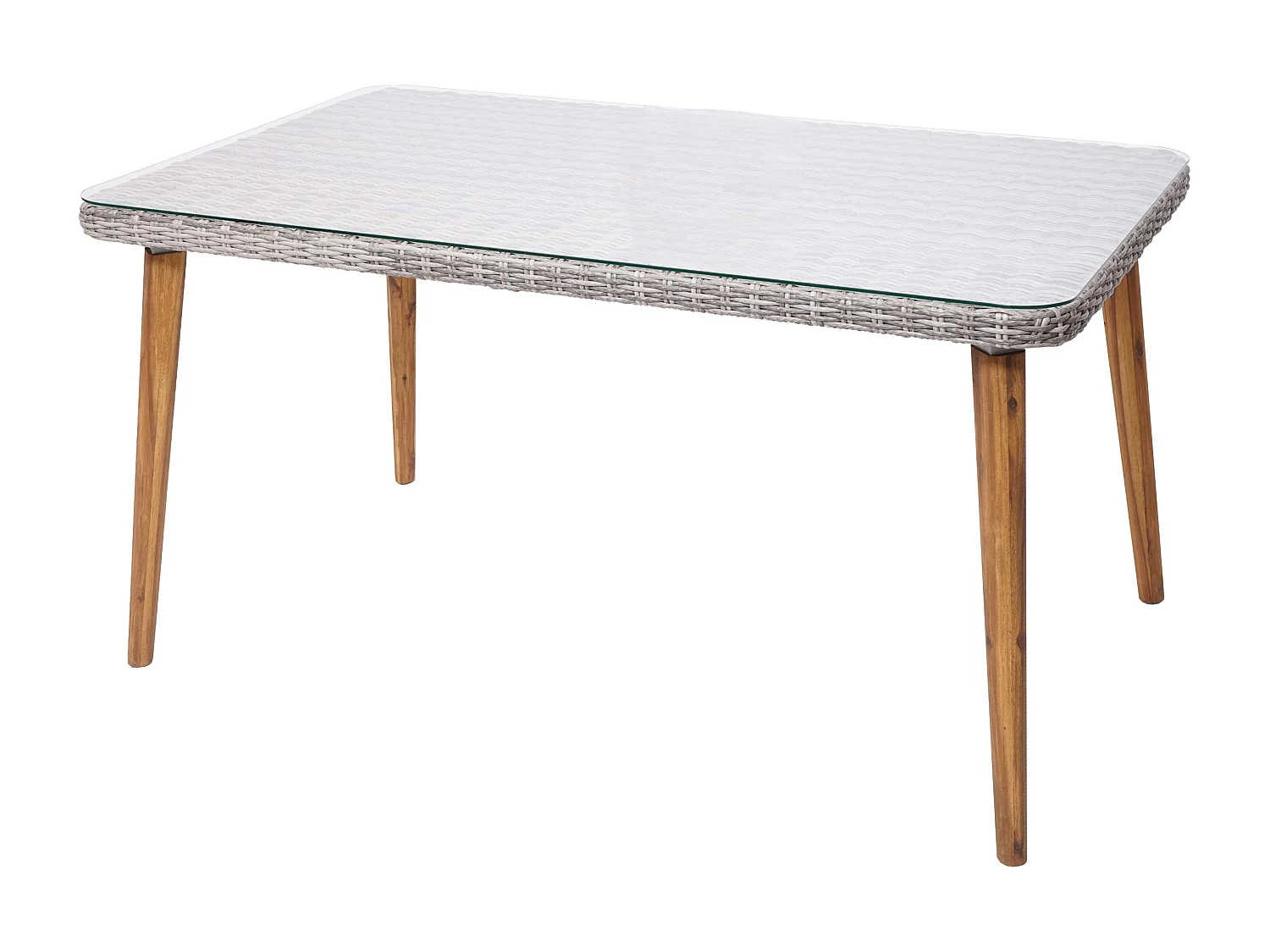 Stół do jadalni z polirattanu MCW-H65,  szary