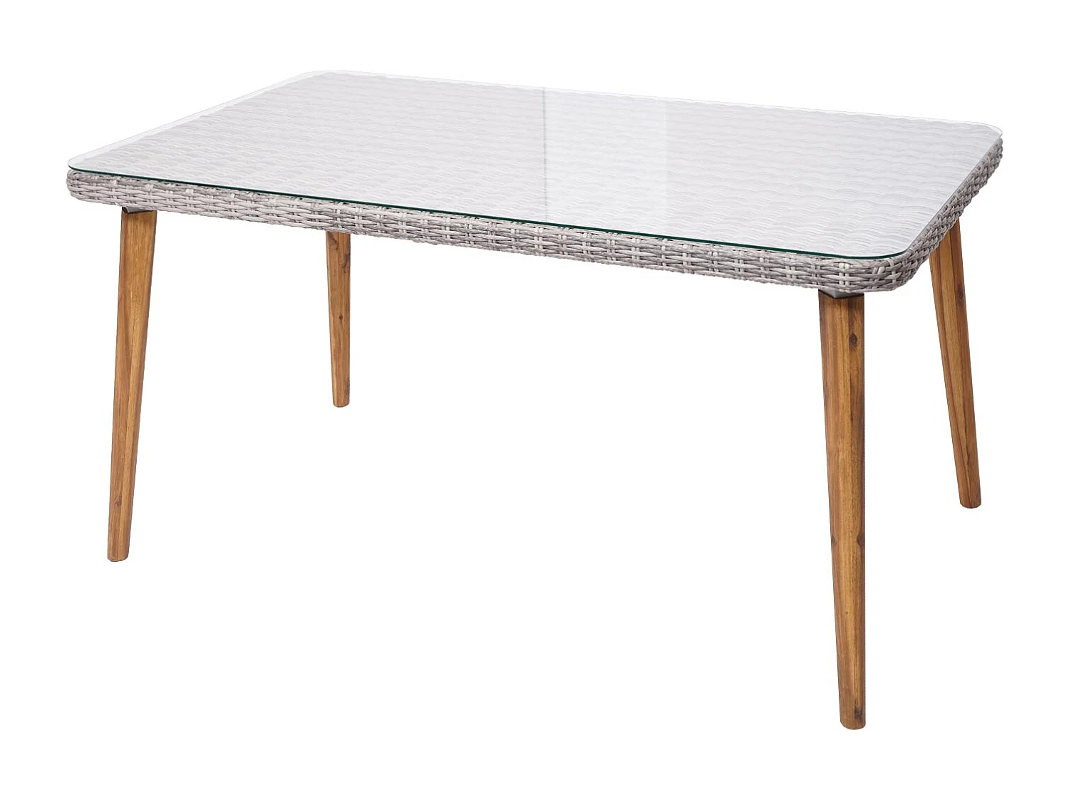 Stół do jadalni z polirattanu MCW-H65,  szary