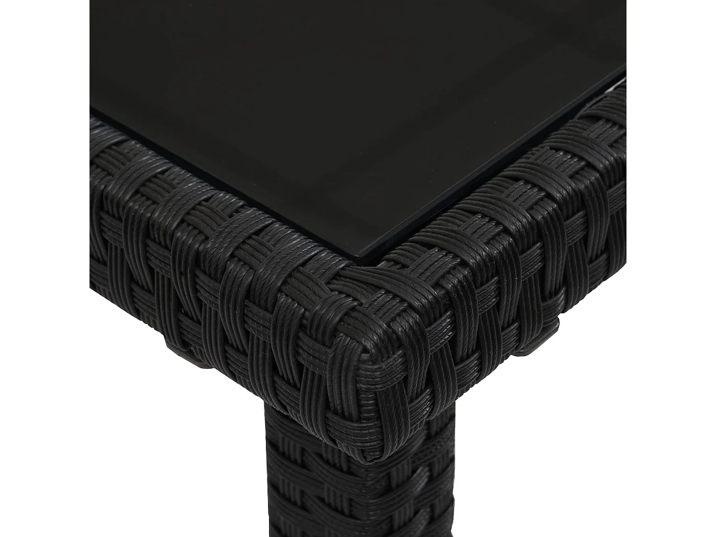 Polyrotan tafel MCW-G19,  zwart