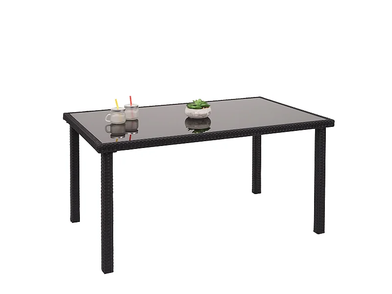 Poly-Rattan Tisch MCW-G19, Schwarz