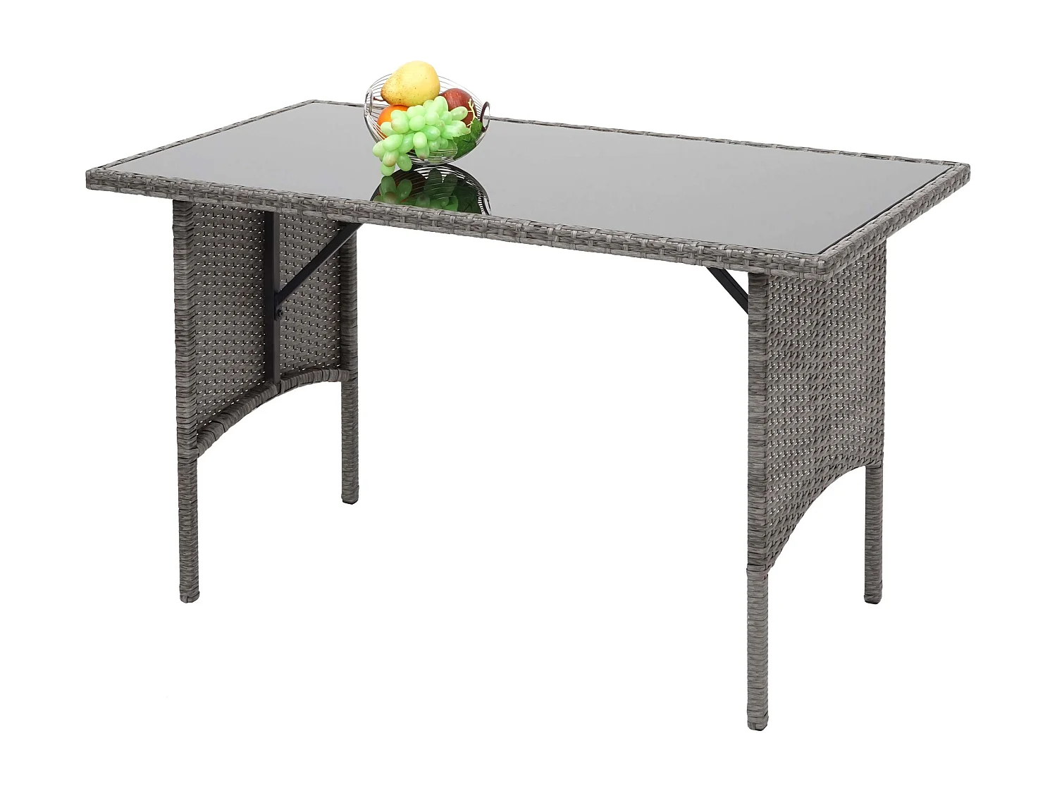 Polyrotan eettafel MCW-G16,  grijs