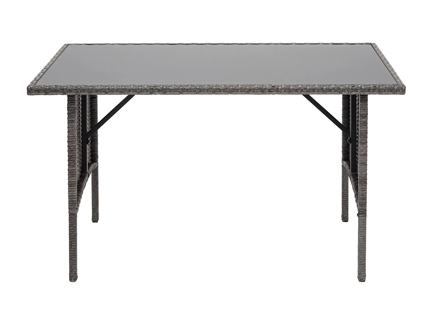 Polyrotan eettafel MCW-G16,  grijs