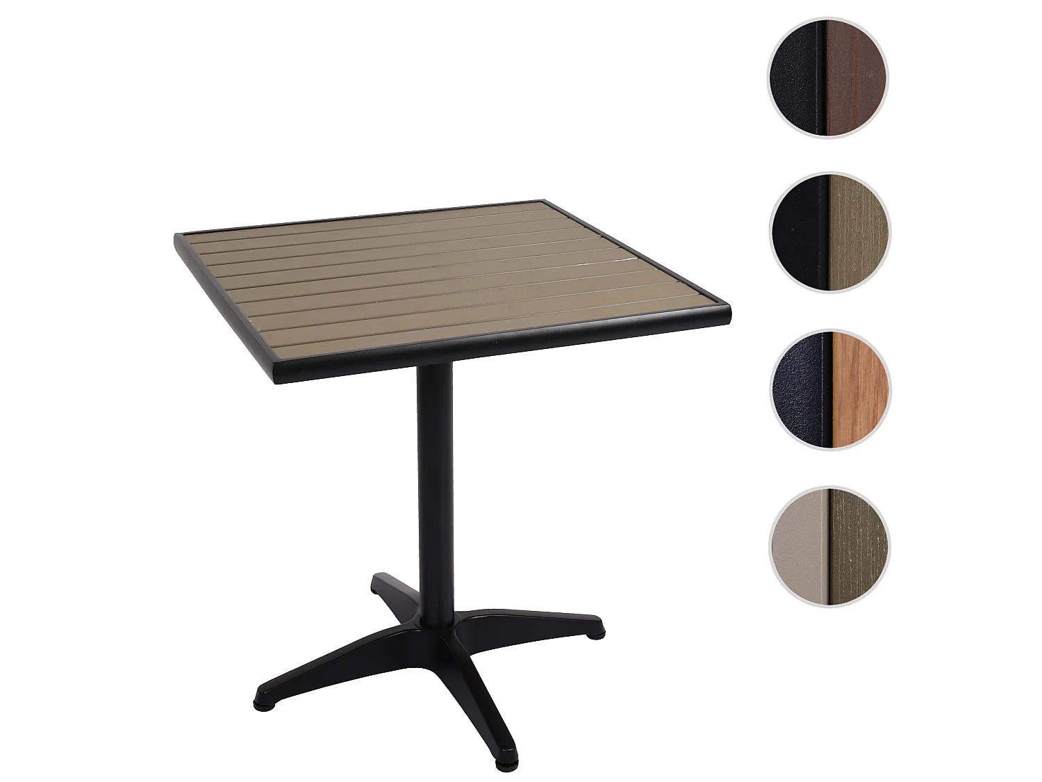 Tuintafel MCW-J95,  zwart, grijs