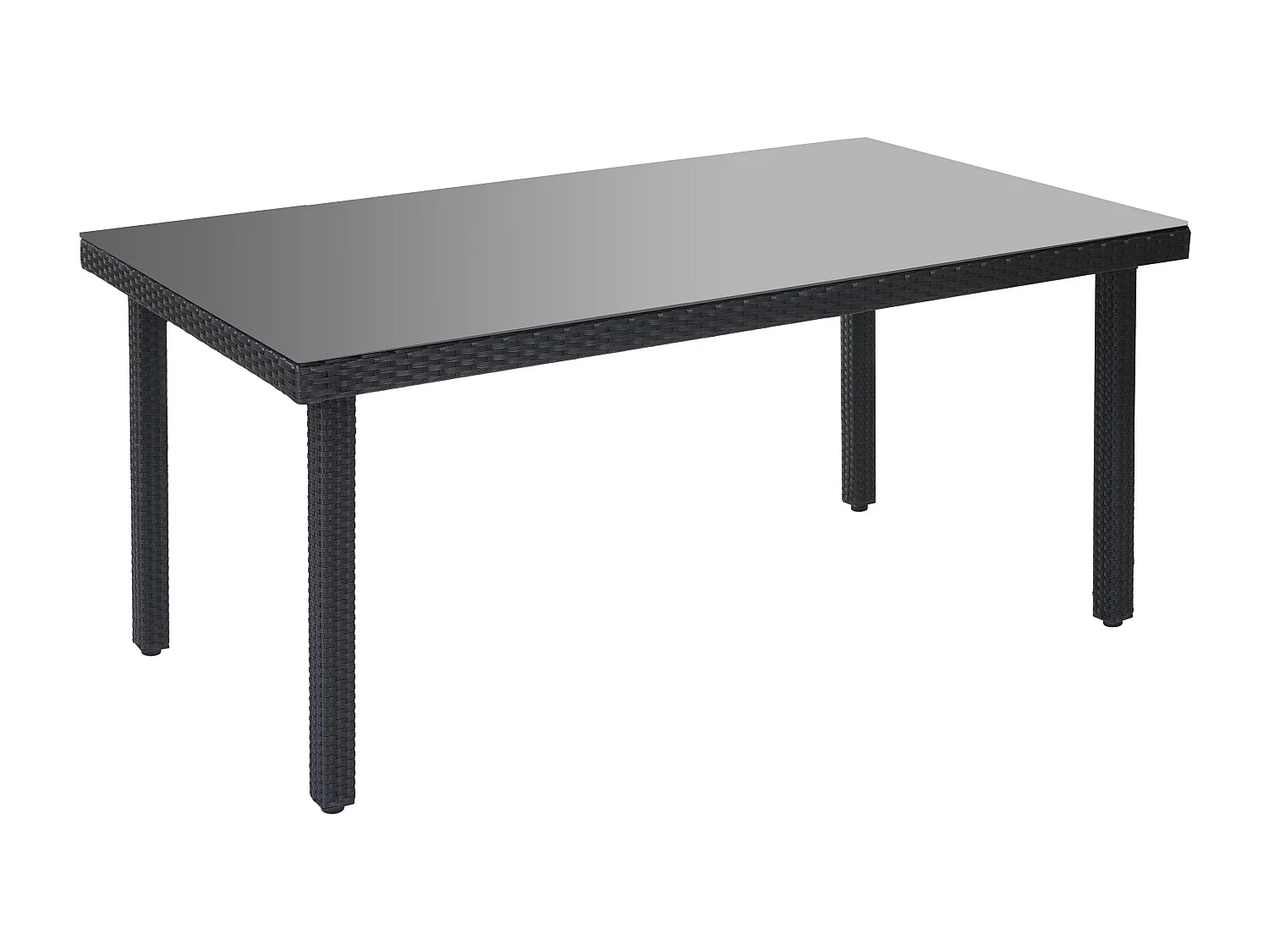 Stół ogrodowy z polyratanu Chieti,  antracytowy