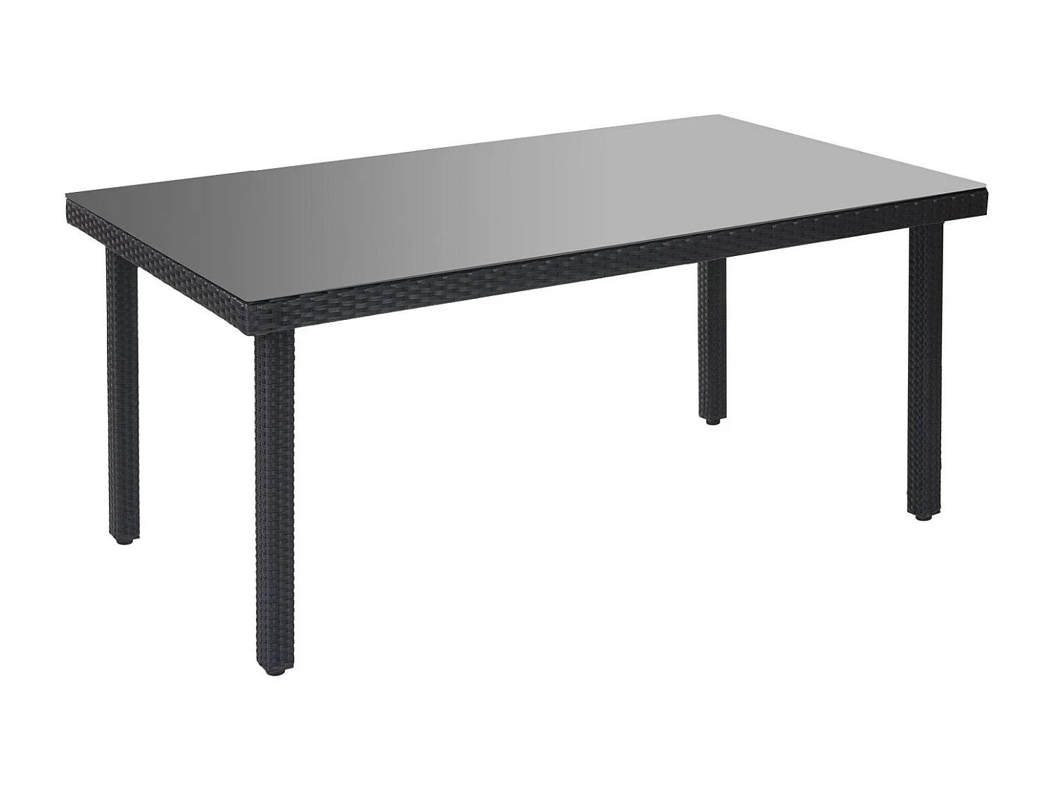 Stół ogrodowy z polyratanu Chieti,  antracytowy