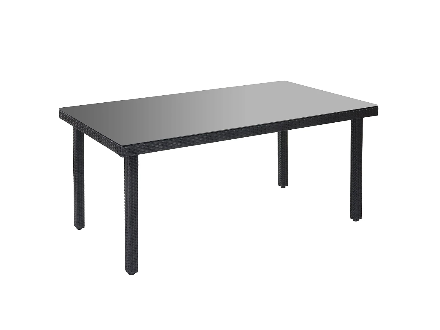 Stół ogrodowy z polyratanu Chieti,  antracytowy