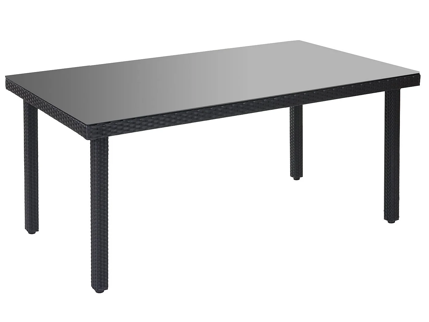 Stół ogrodowy z polyratanu Chieti,  antracytowy