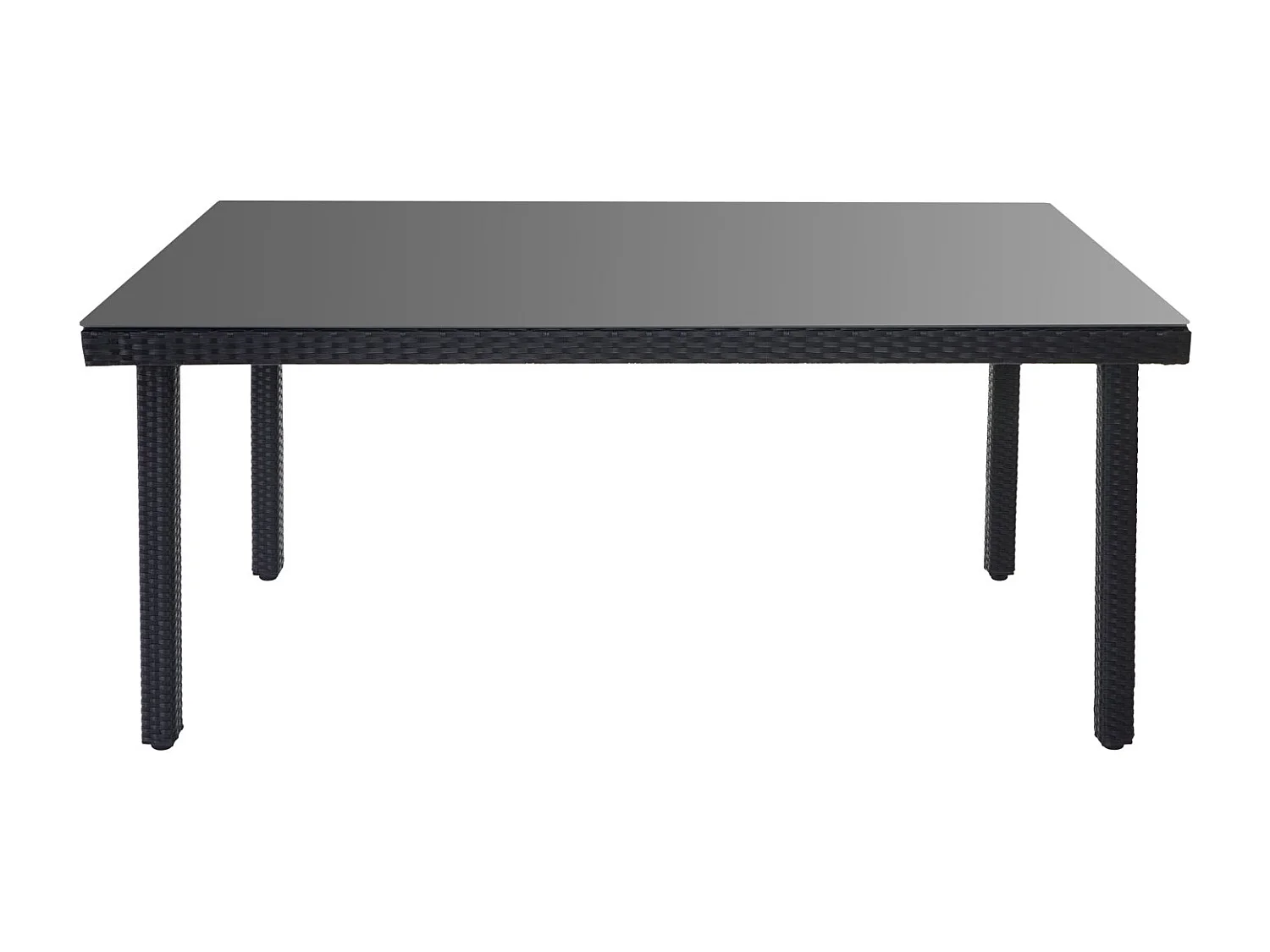 Stół ogrodowy z polyratanu Chieti,  antracytowy