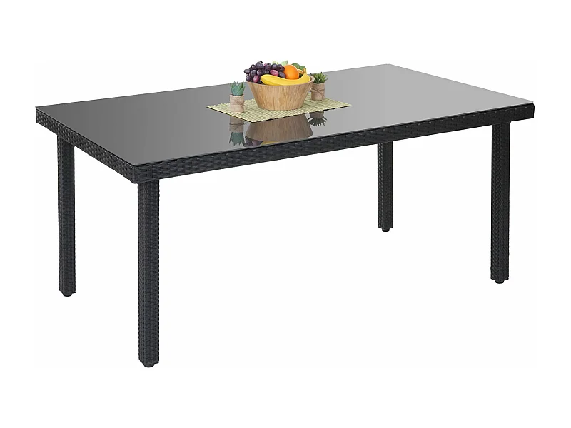 Poli rattanowy stół ogrodowy Chieti,  antracyt