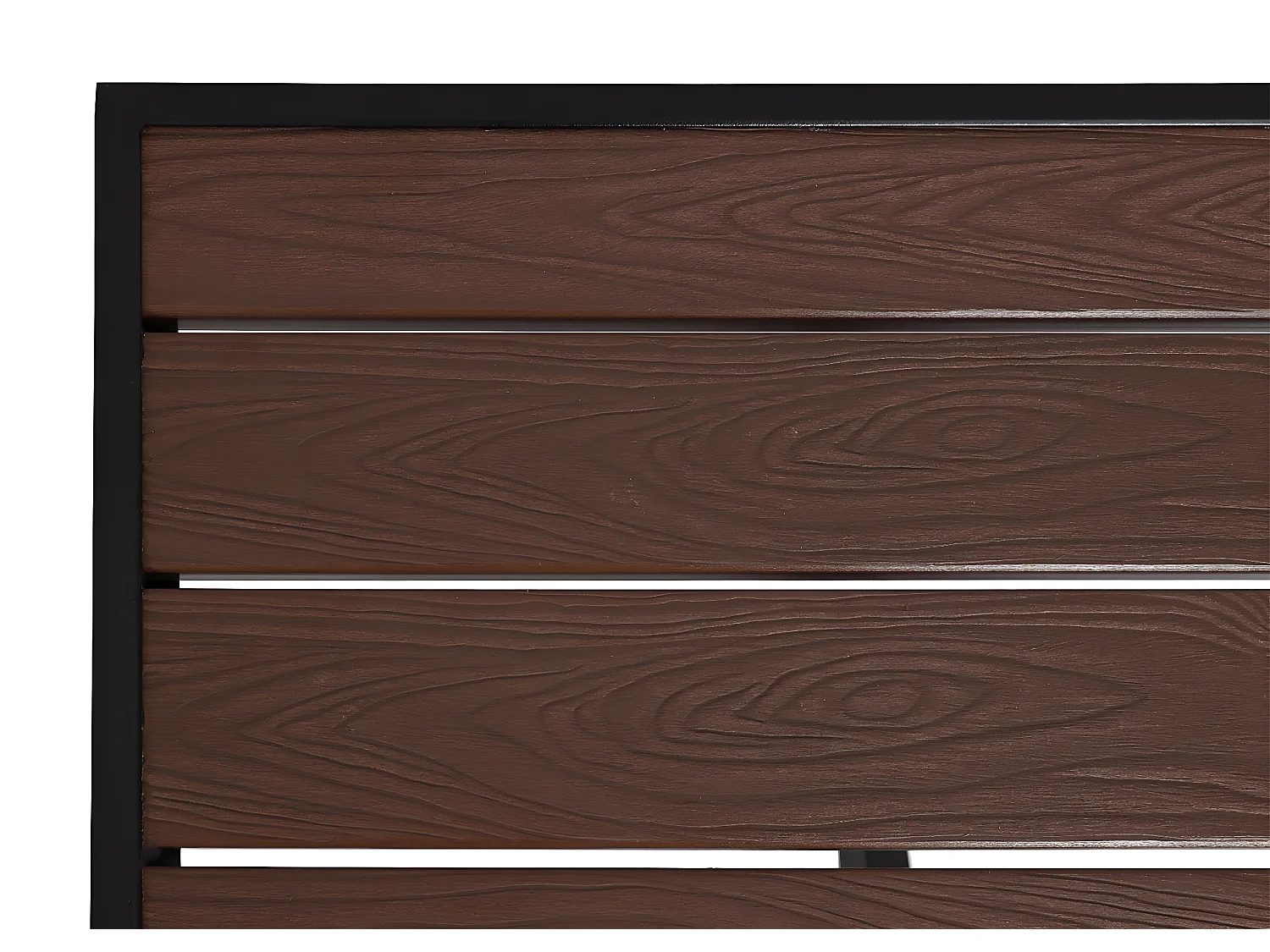 Mesa de jardín MCW-J95,  negro, marrón oscuro