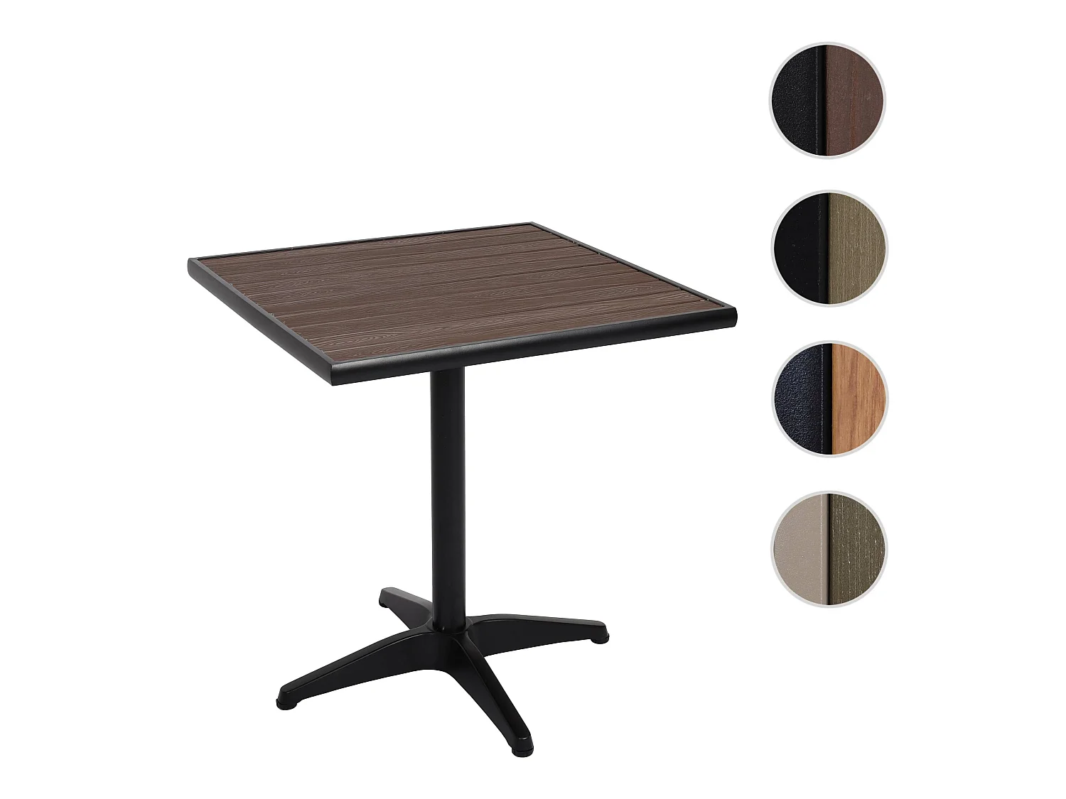 Tuintafel MCW-J95,  zwart, donkerbruin