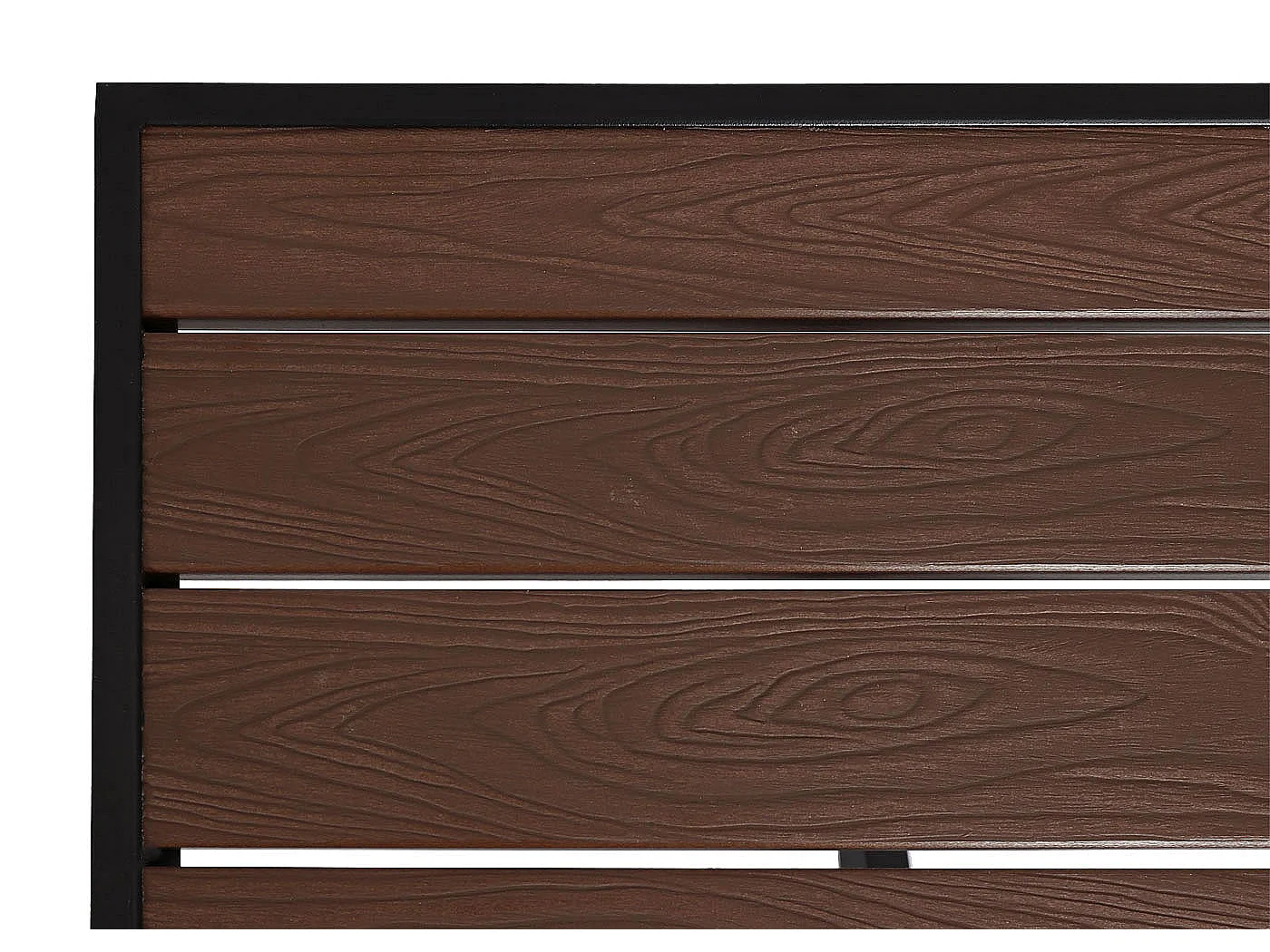 Table de jardin MCW-J95,  noir, marron-foncé