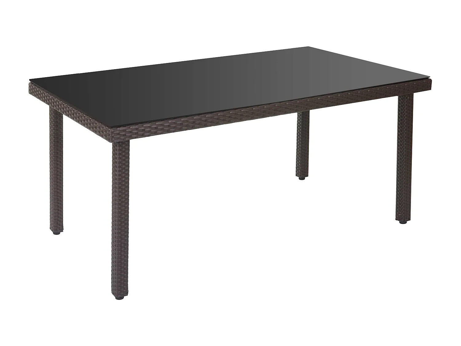 Polyrotan tuintafel Chieti,  bruin