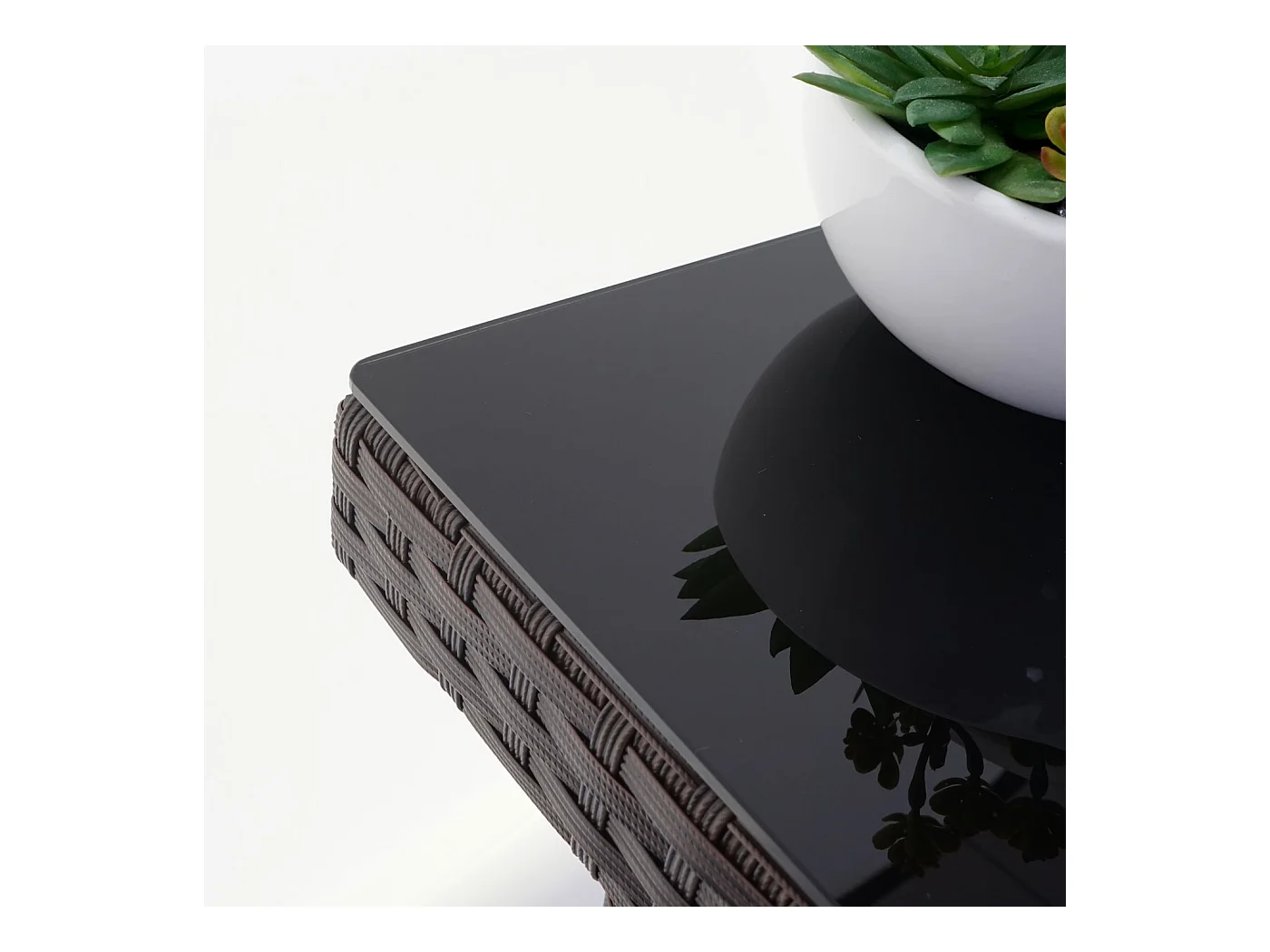 Polyrotan tuintafel Chieti,  bruin