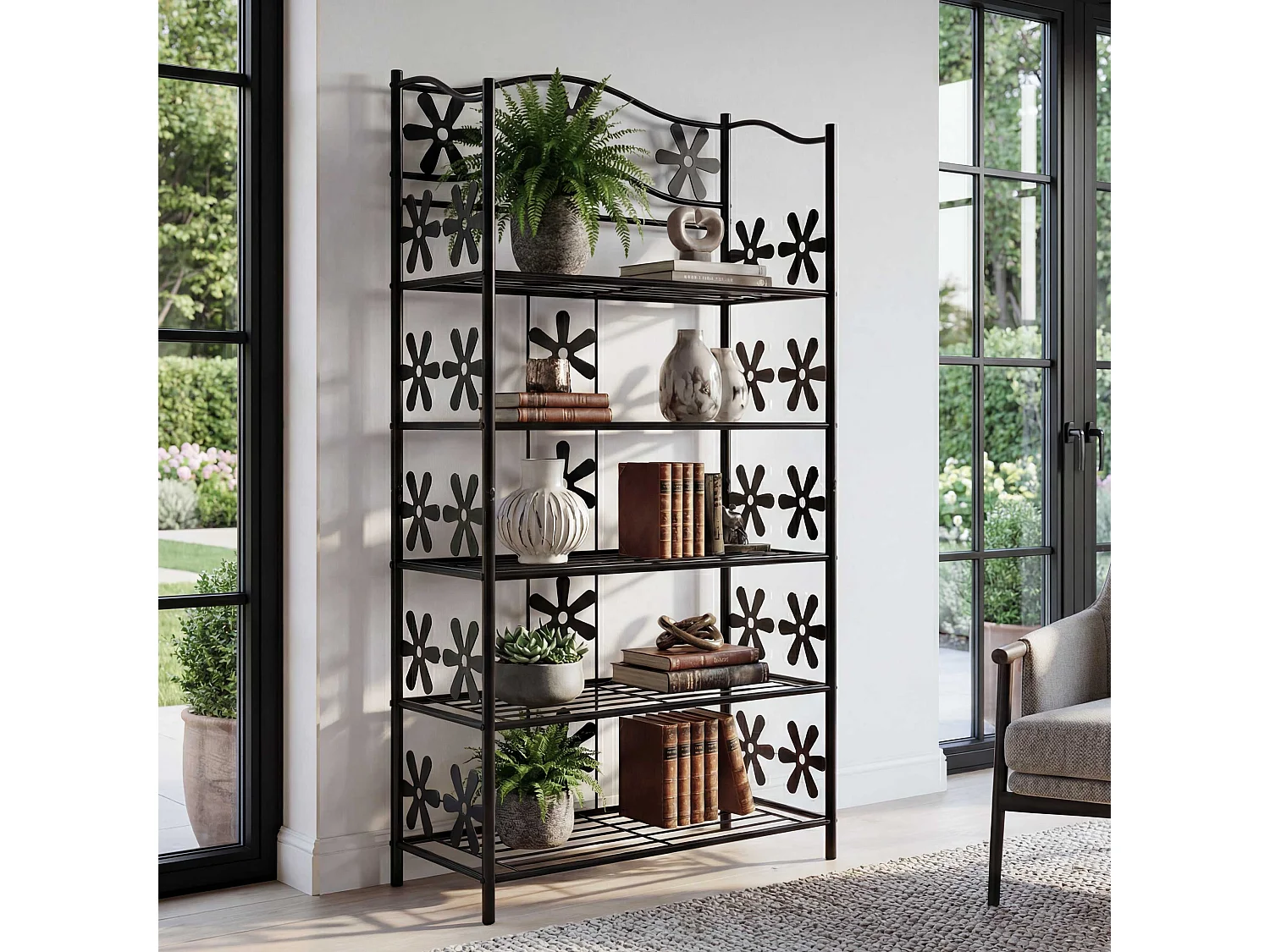 Skohylde Bern,  5 hylder, højde 112 cm