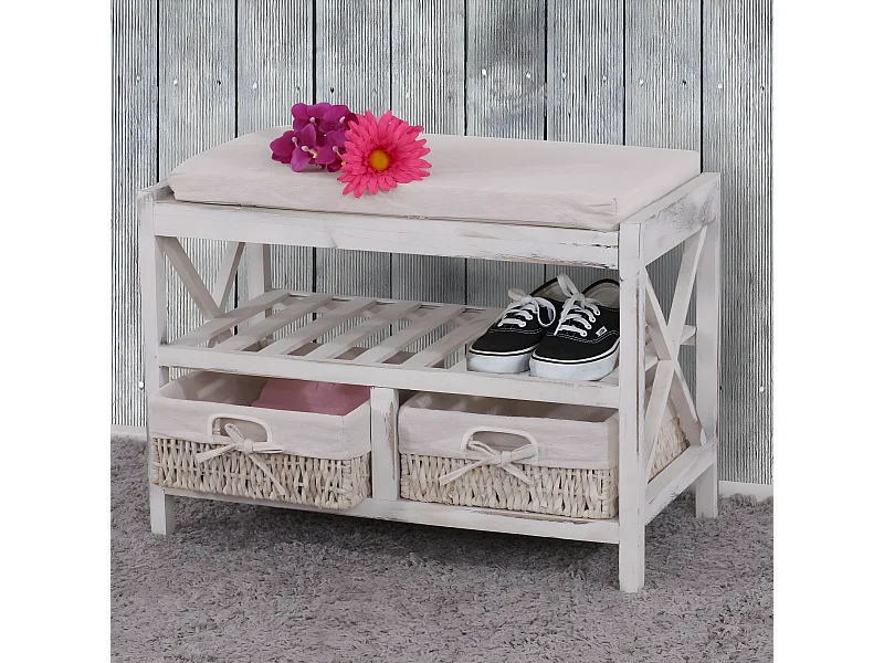 Schoenenrek MCW-C48 zitbank,  wit