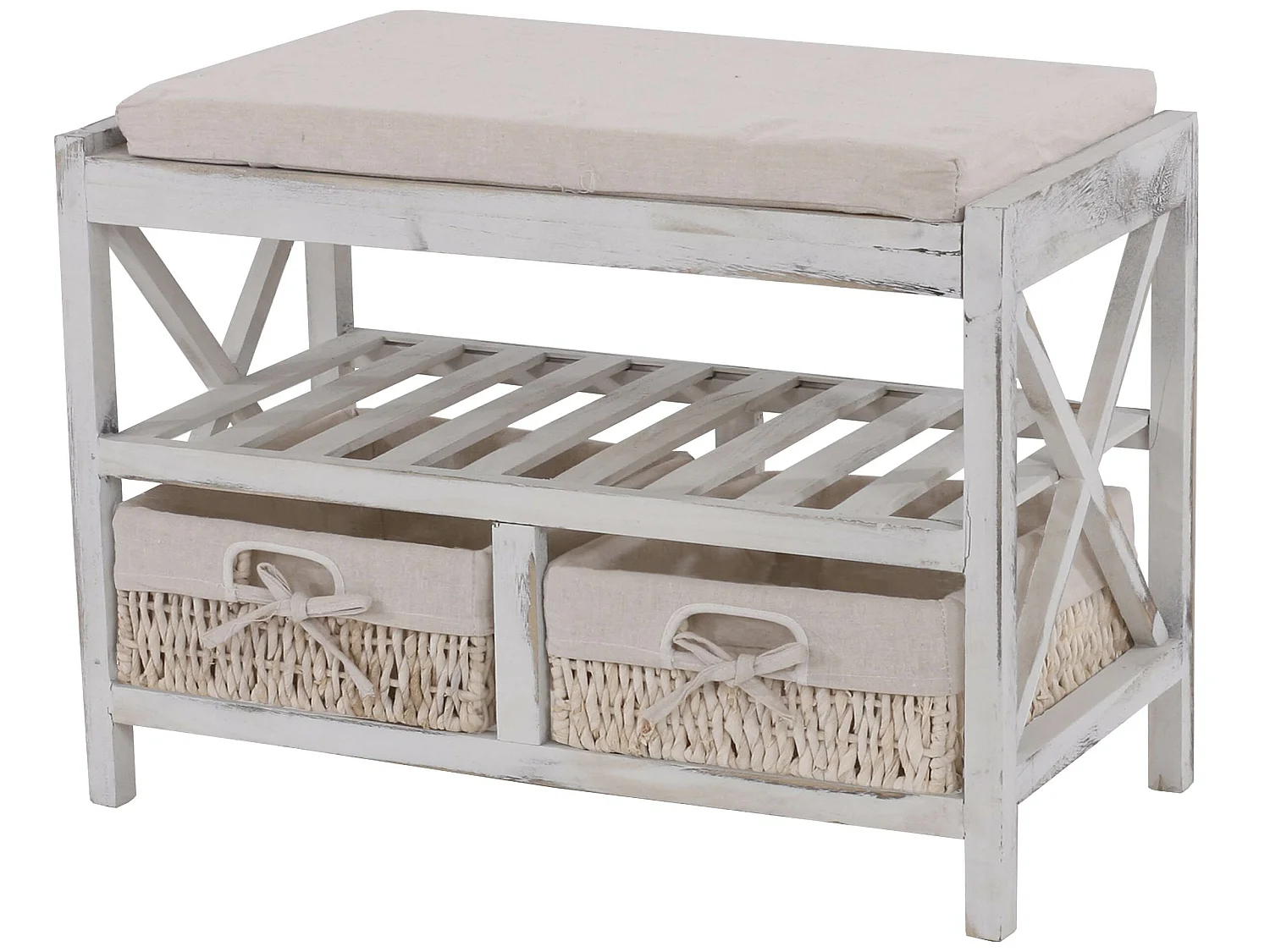 Schoenenrek MCW-C48 zitbank,  wit