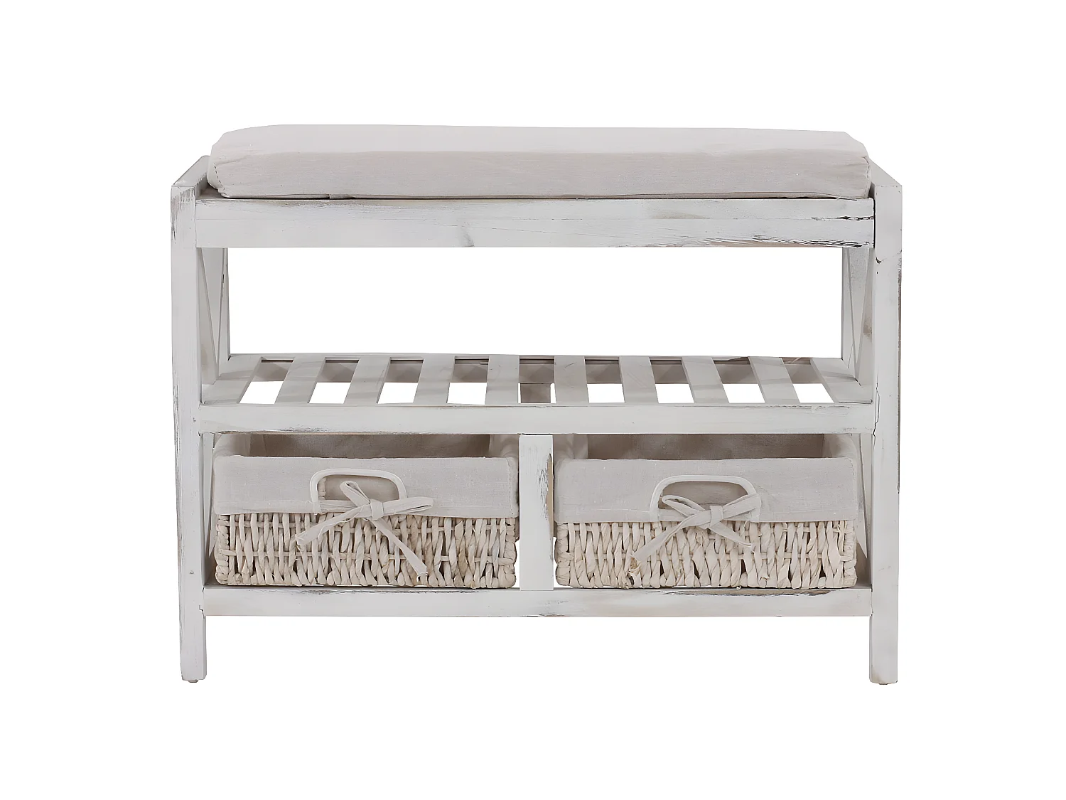 Schoenenrek MCW-C48 Bankje,  wit