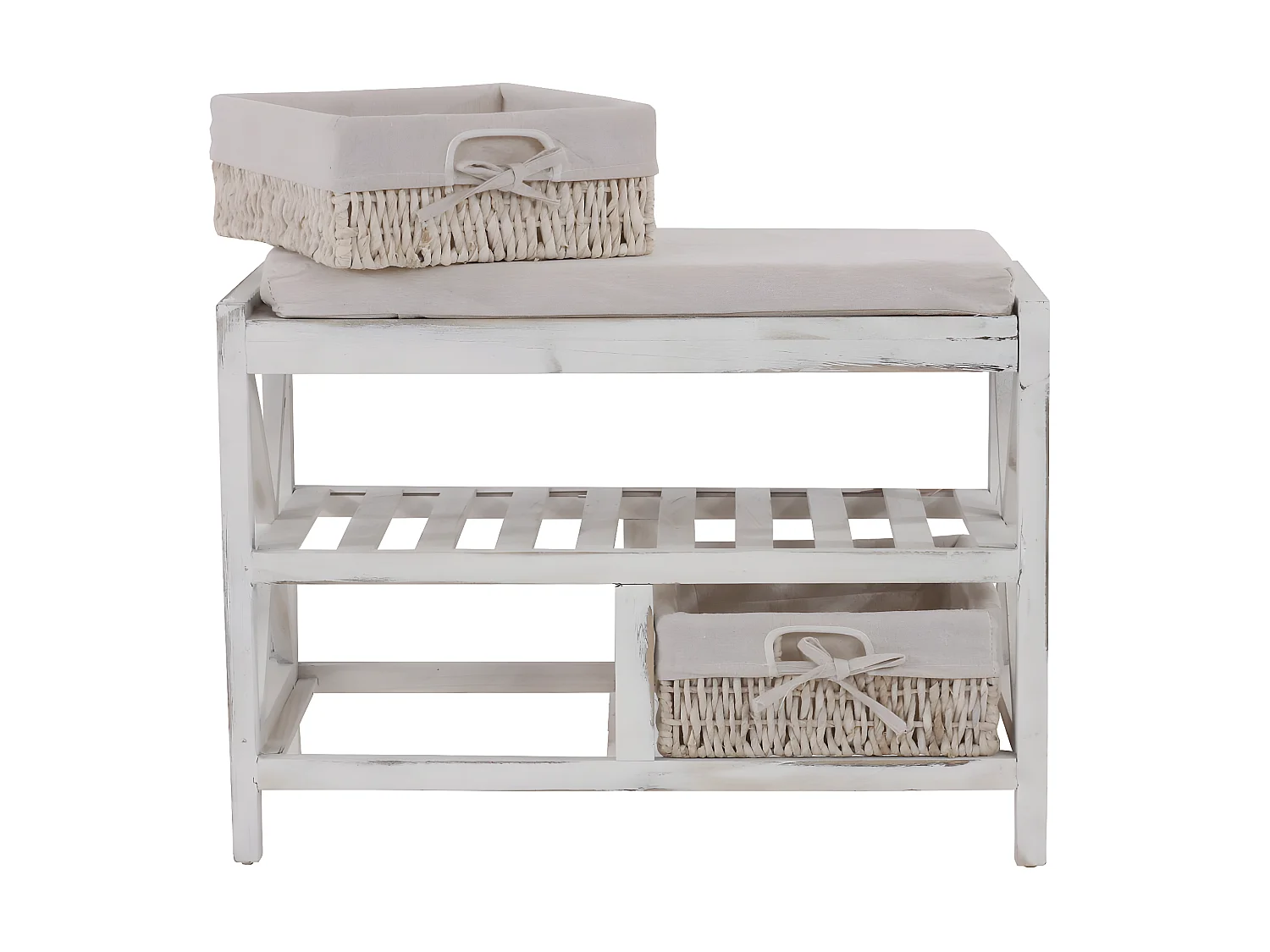 Schoenenrek MCW-C48 Bankje,  wit