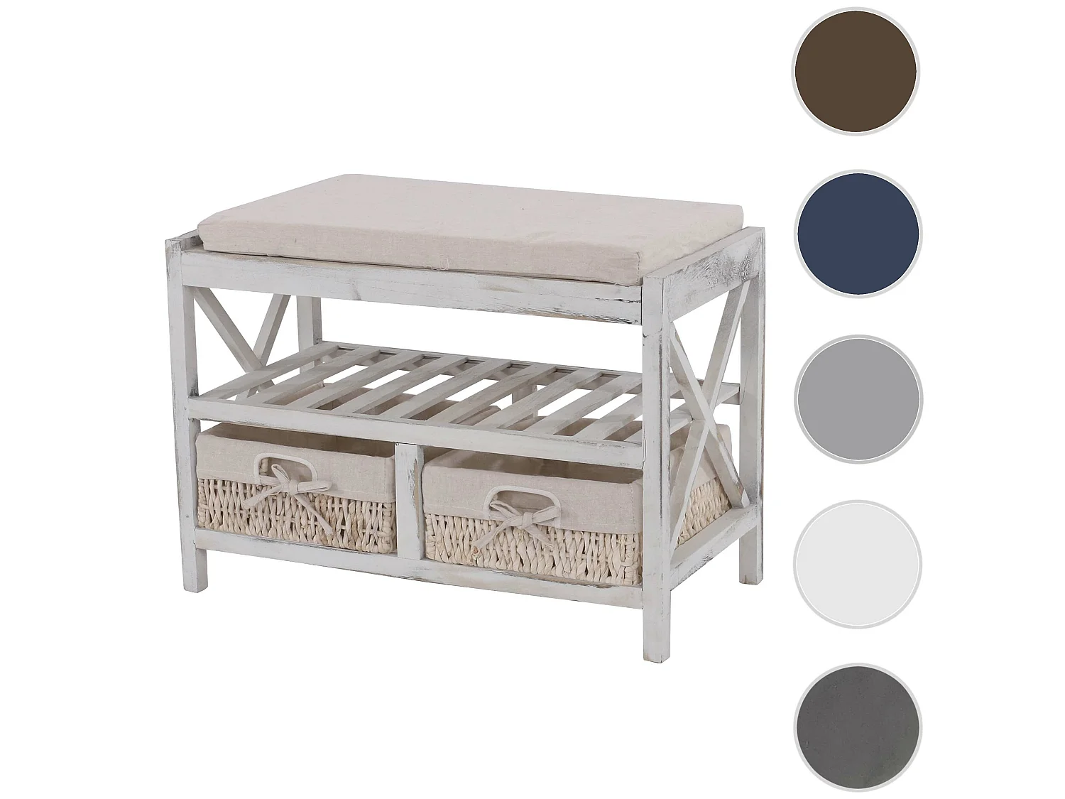 Schoenenrek MCW-C48 Bankje,  wit