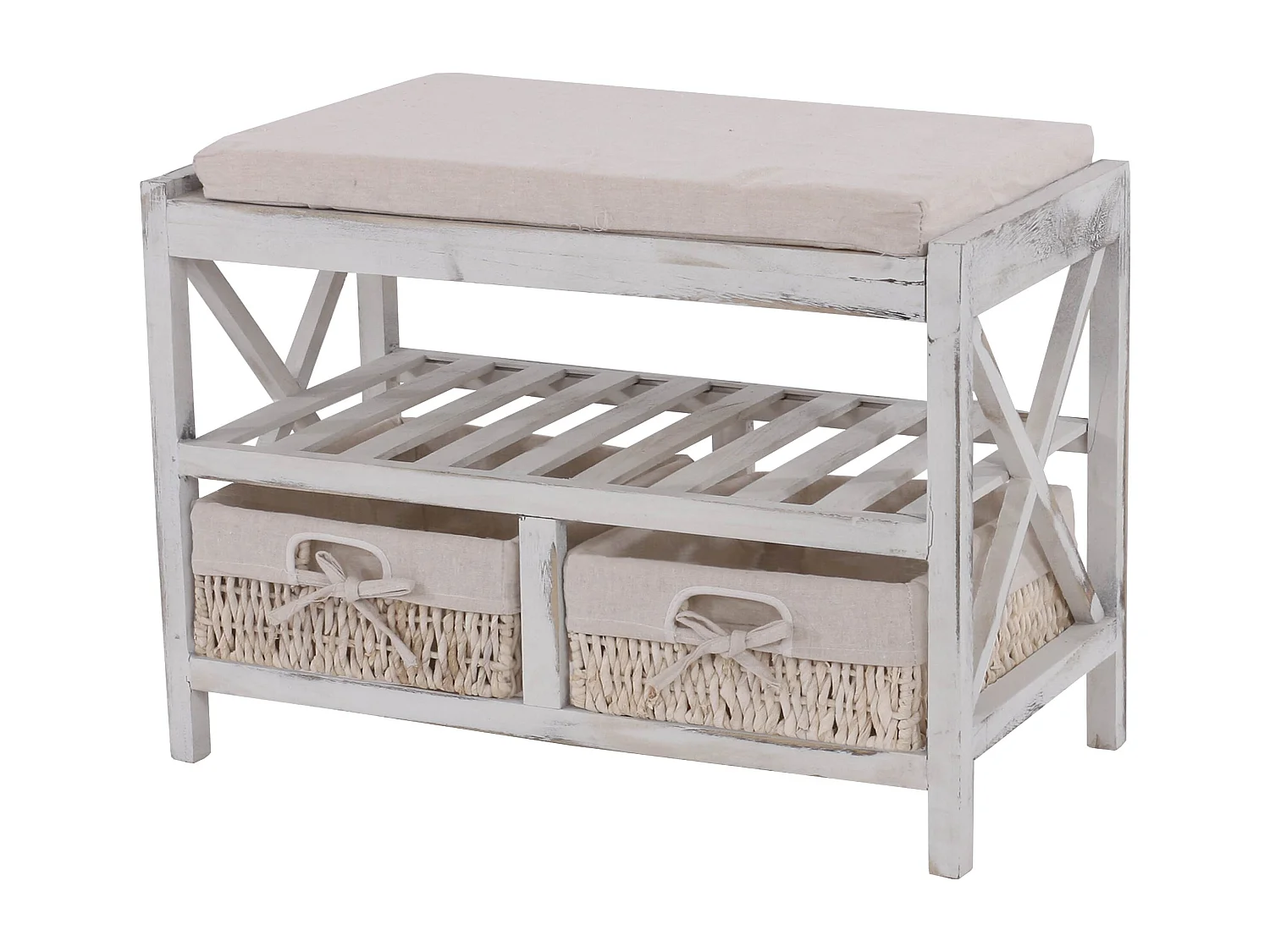 Schoenenrek MCW-C48 Bankje,  wit