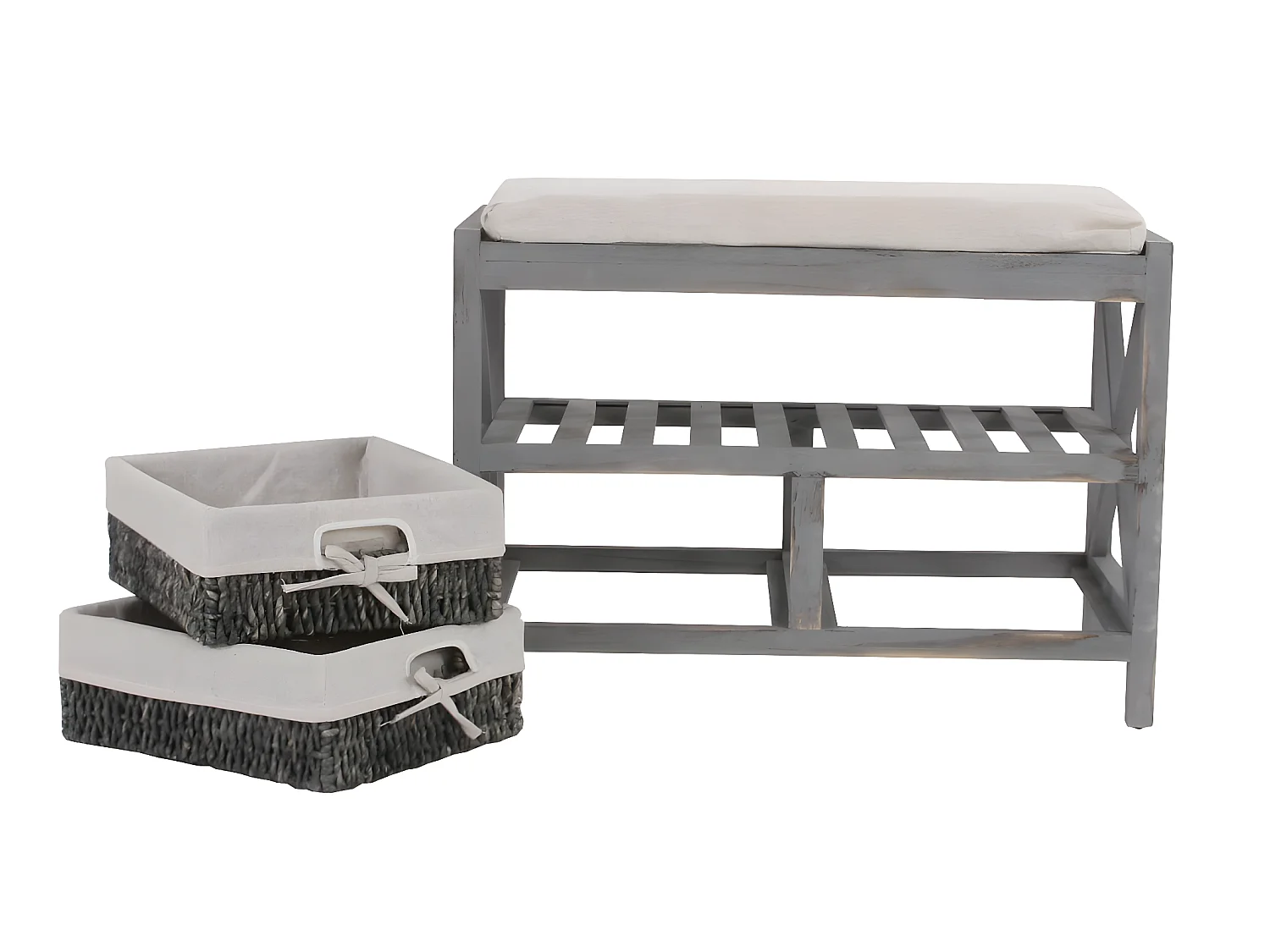 Étagère à chaussures MCW-C48 Banc,  gris