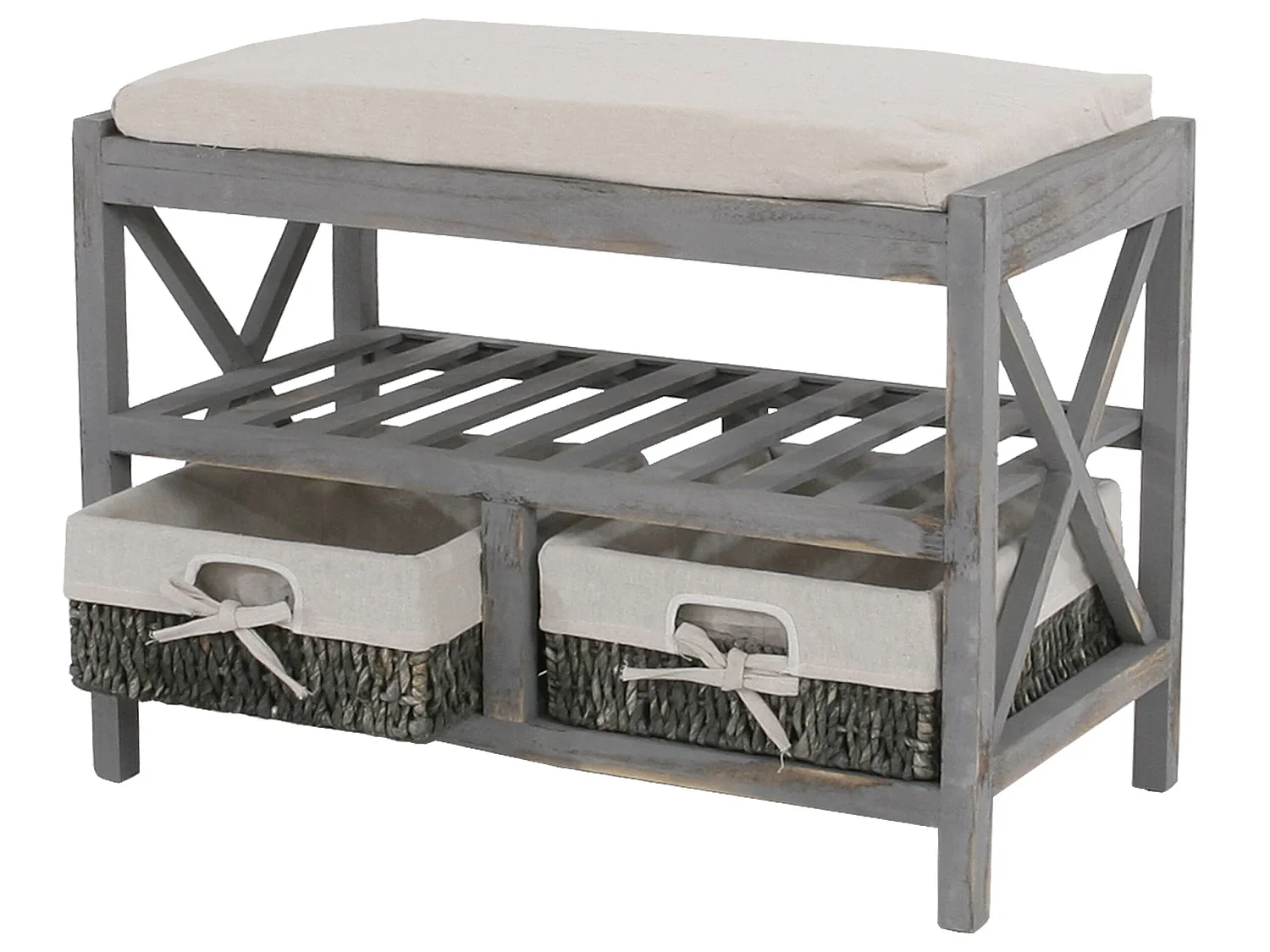 Schoenenrek MCW-C48 zitbank,  grijs