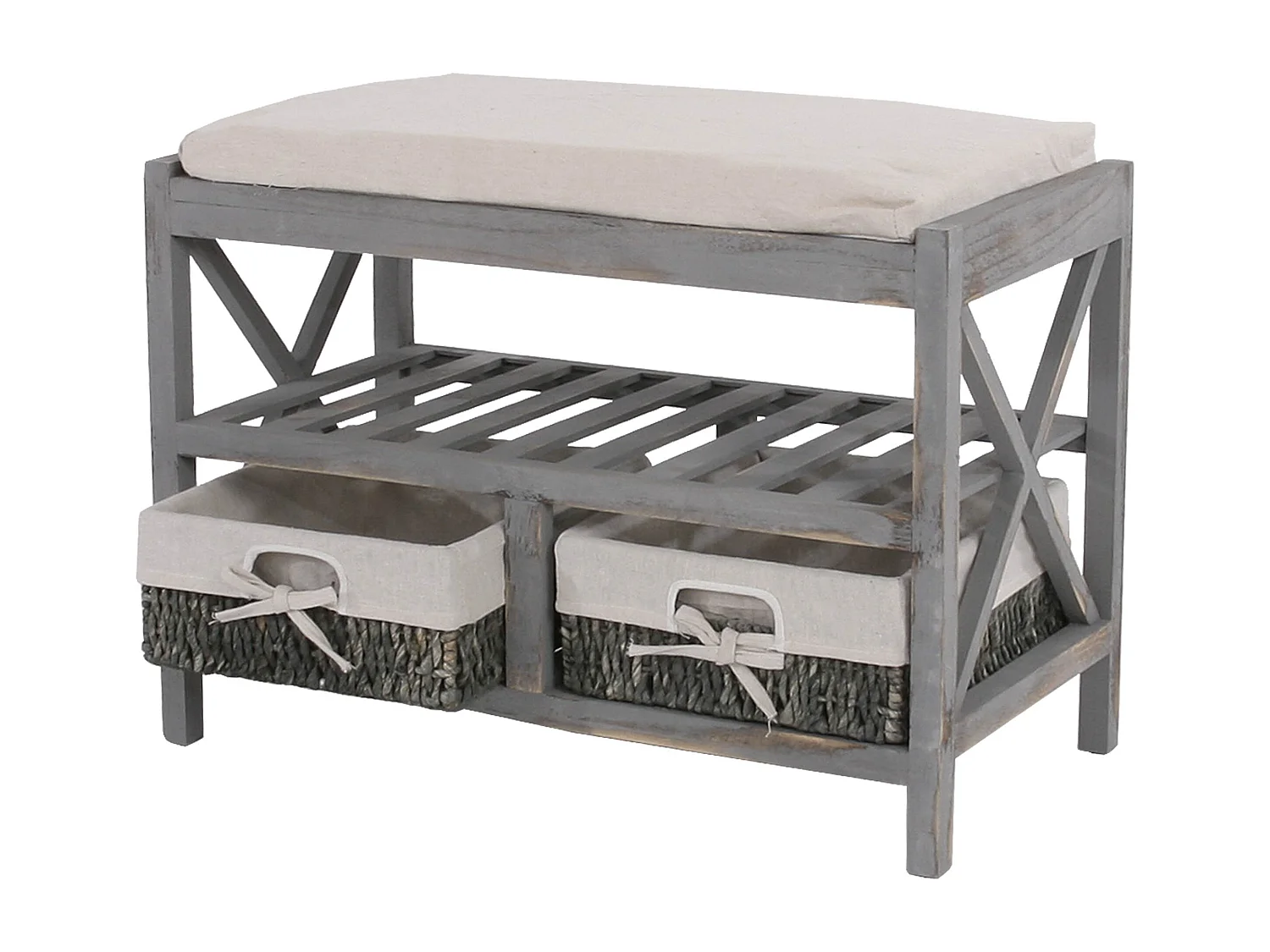 Étagère à chaussures MCW-C48 Banc,  gris