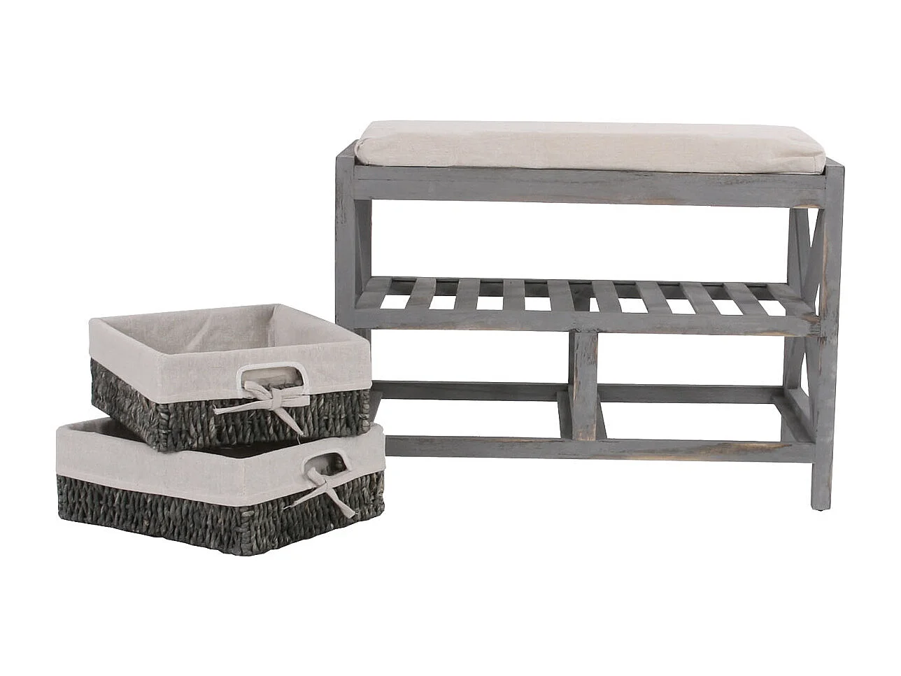 Étagère à chaussures MCW-C48 Banc,  gris