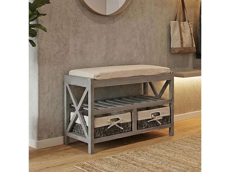 Schoenenrek MCW-C48 Bankje,  grijs