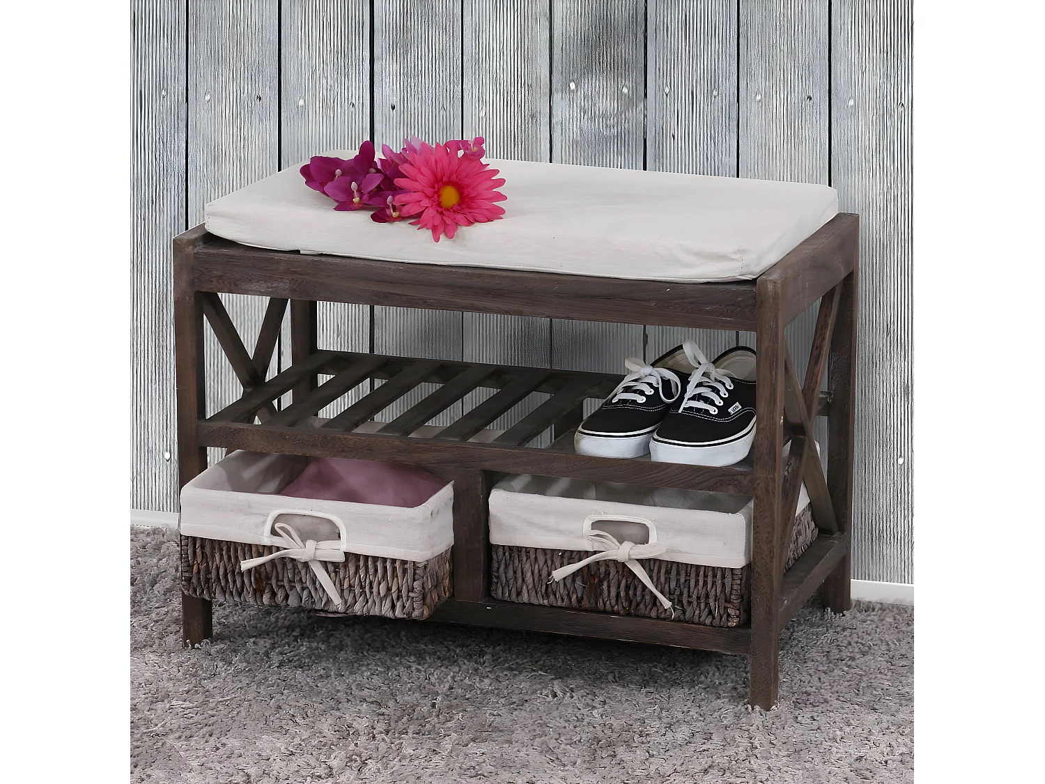 Schoenenrek MCW-C48 zitbank,  bruin