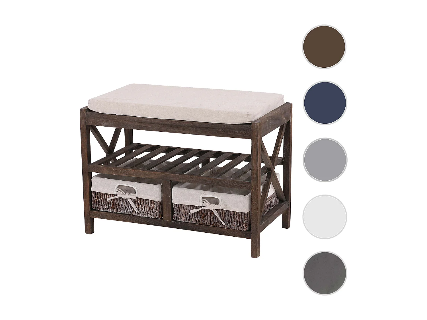 Étagère à chaussures MCW-C48 Banc,  marron