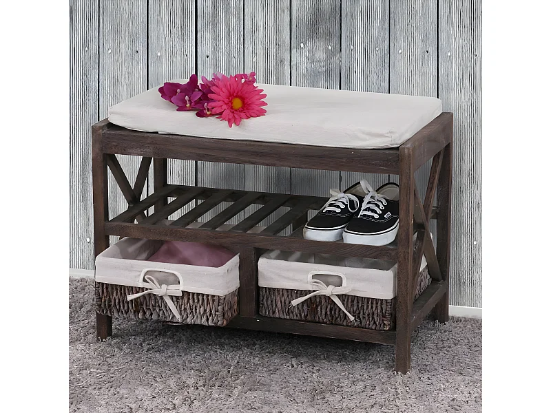 Étagère à chaussures MCW-C48 Banc,  marron