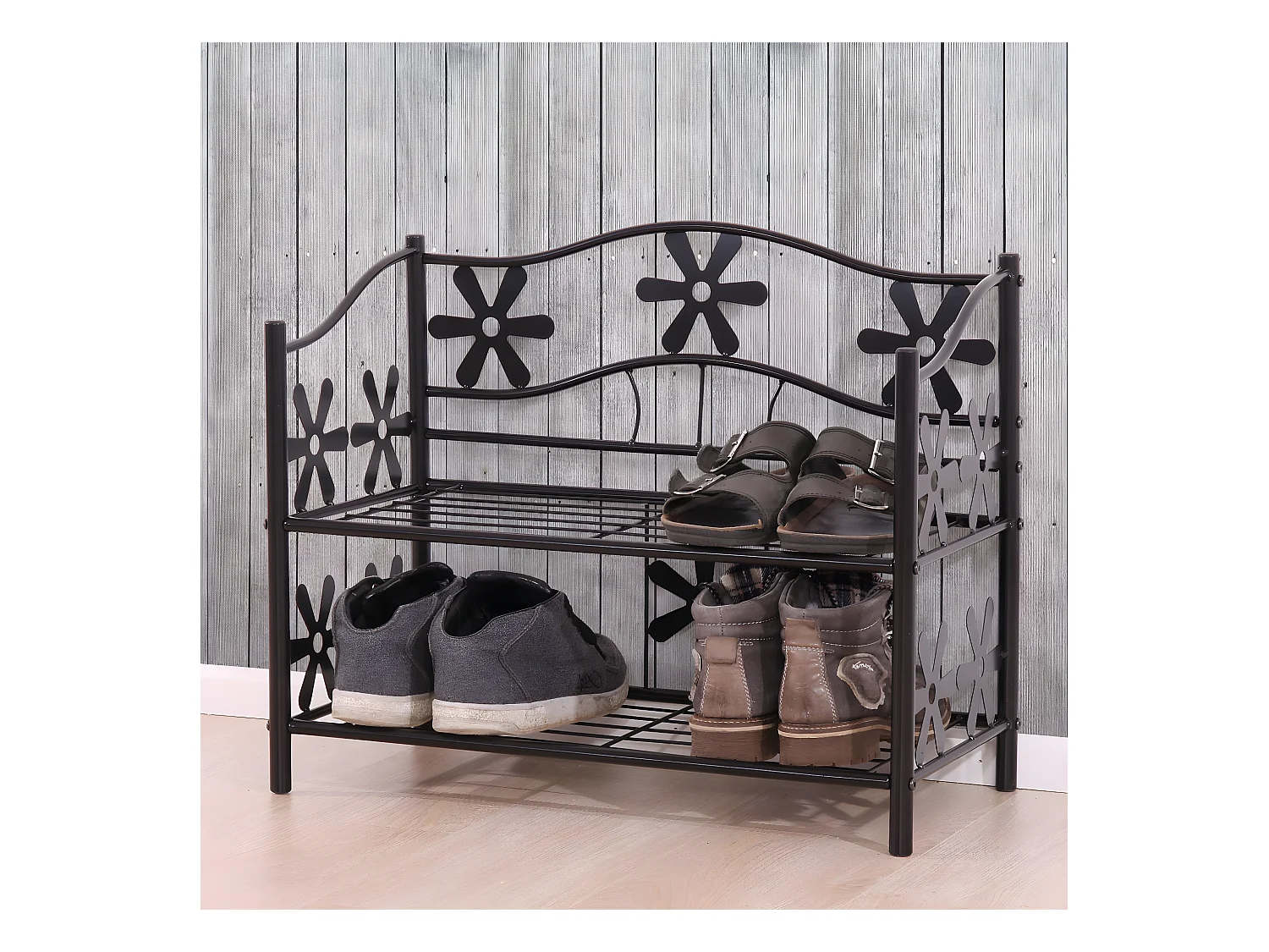 Étagère à chaussures Bern,  2 tablettes, H=50cm