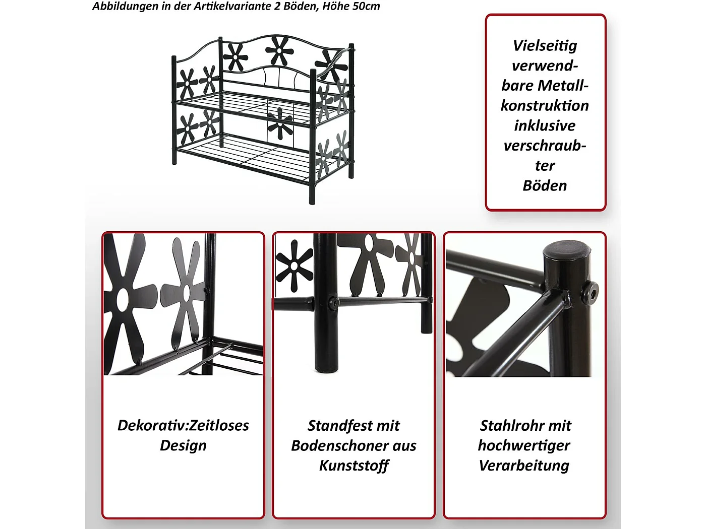 Schoenenrek Bern,  3 planken, hoogte 70cm