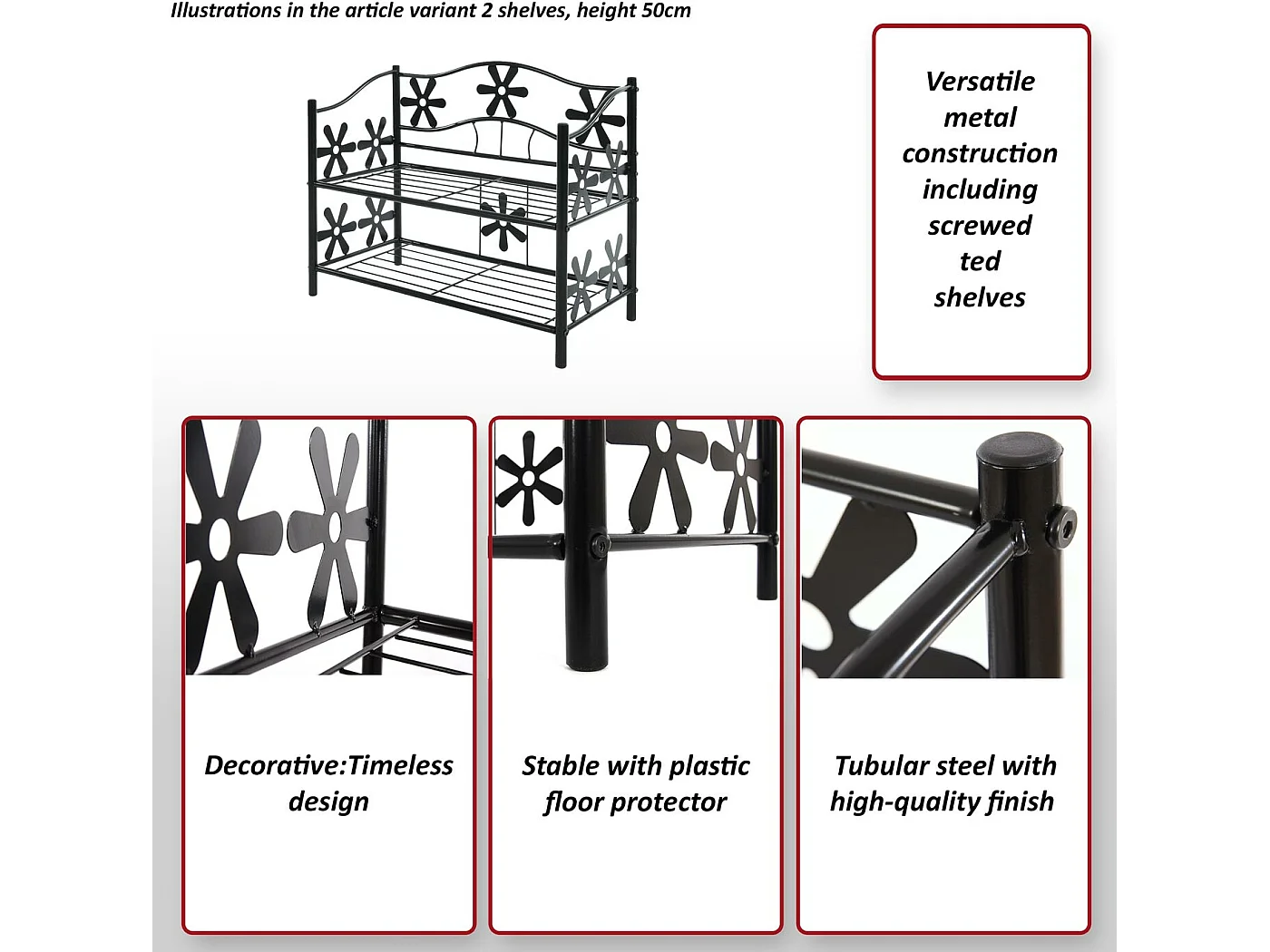 Schoenenrek Bern,  3 planken, hoogte 70cm