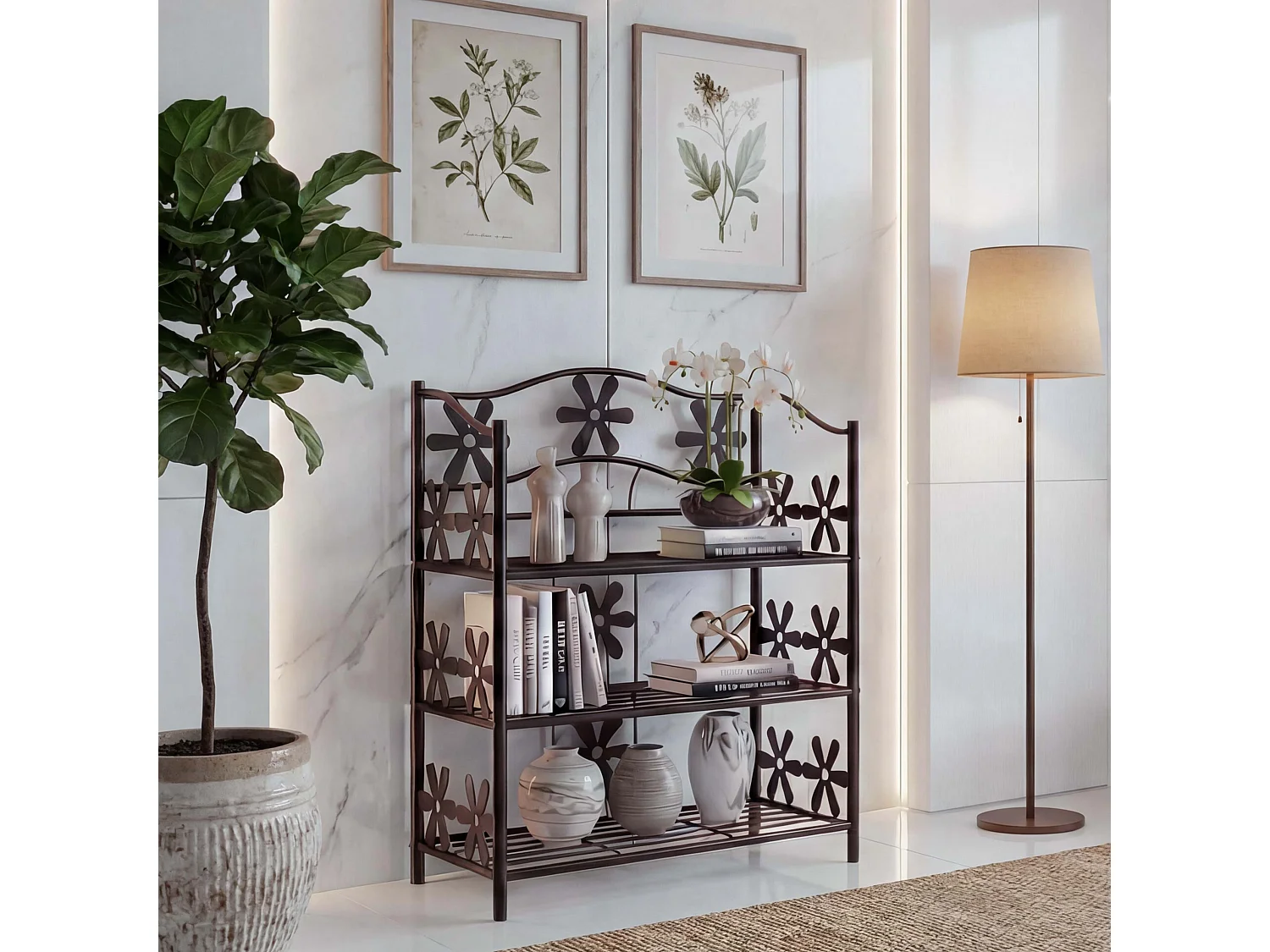 Skohylde Bern,  3 hylder, højde 70 cm