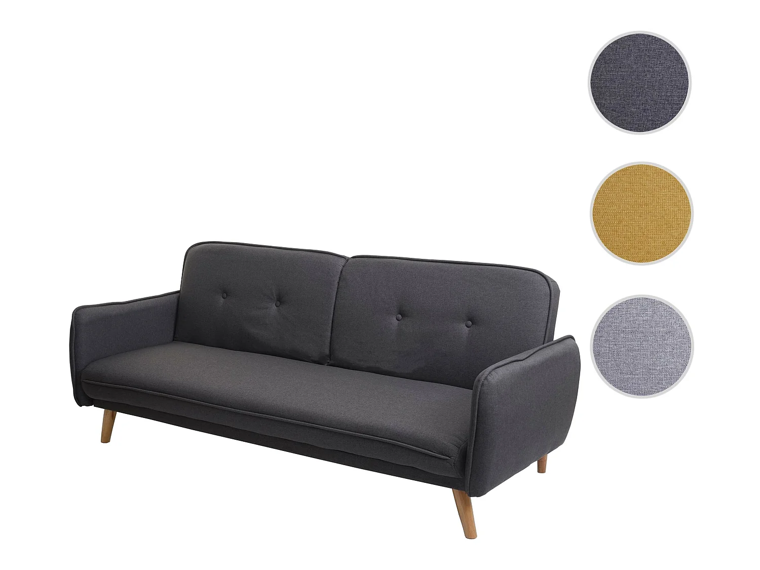 Slaapbank MCW-J18,  antraciet-grijs