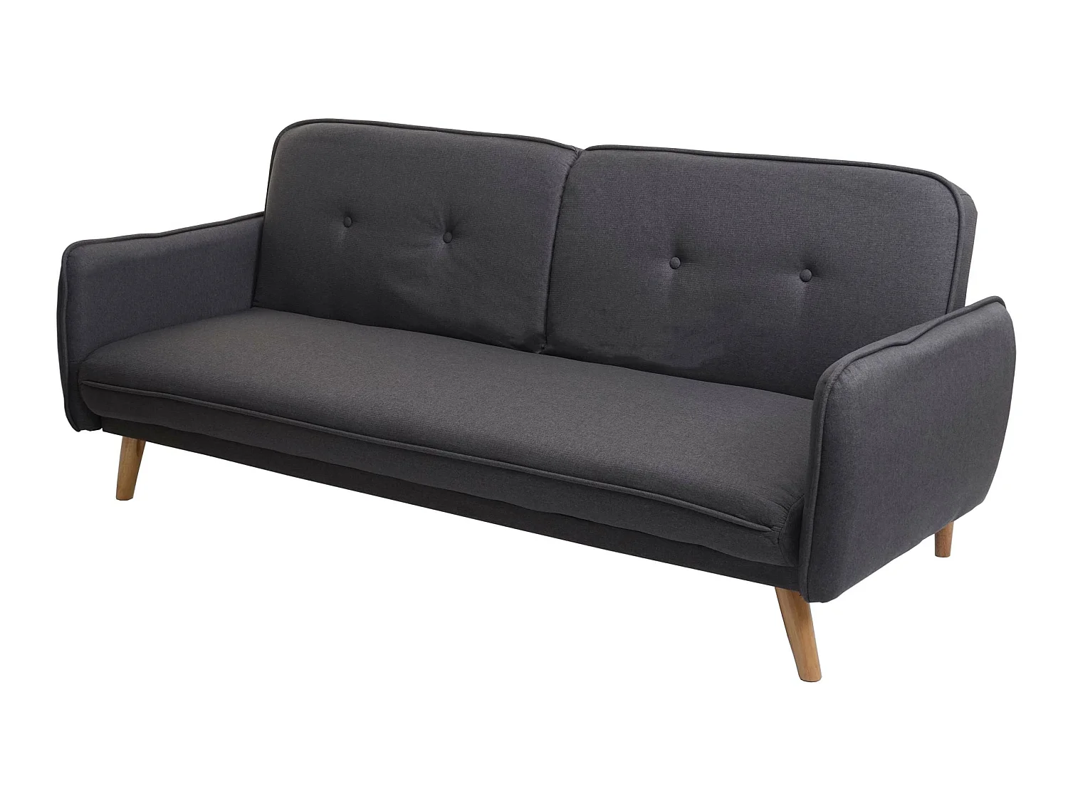 Sofa rozkładana MCW-J18,  antracyt/szary