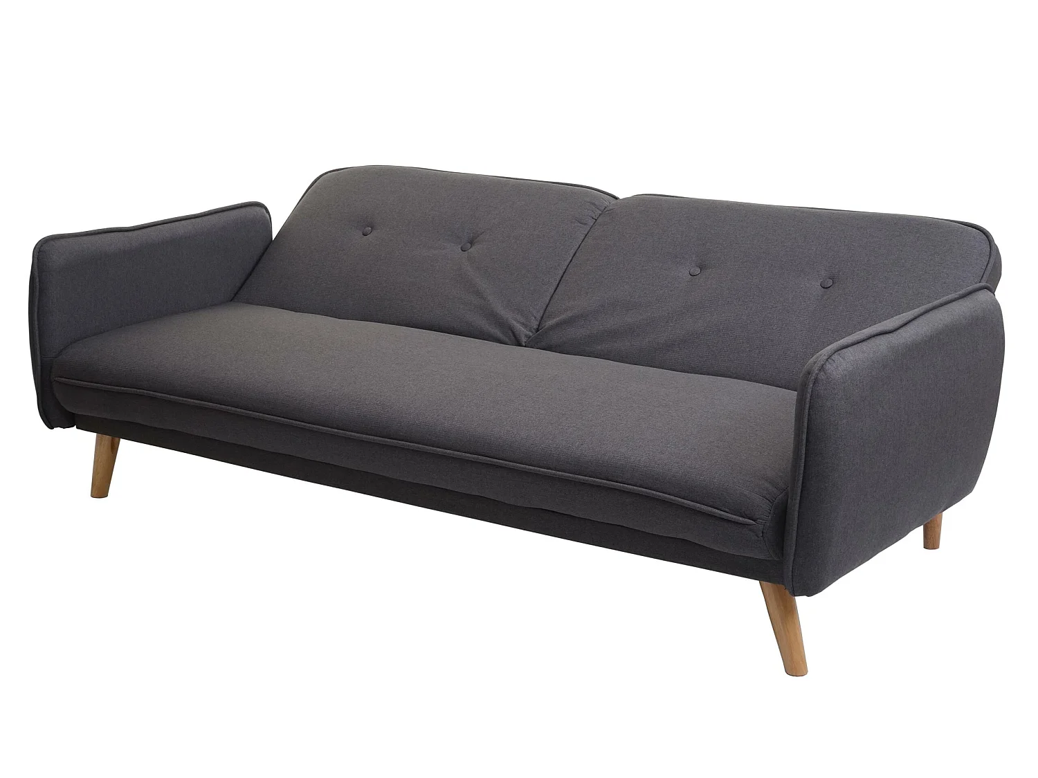 Sofa rozkładana MCW-J18,  antracyt/szary