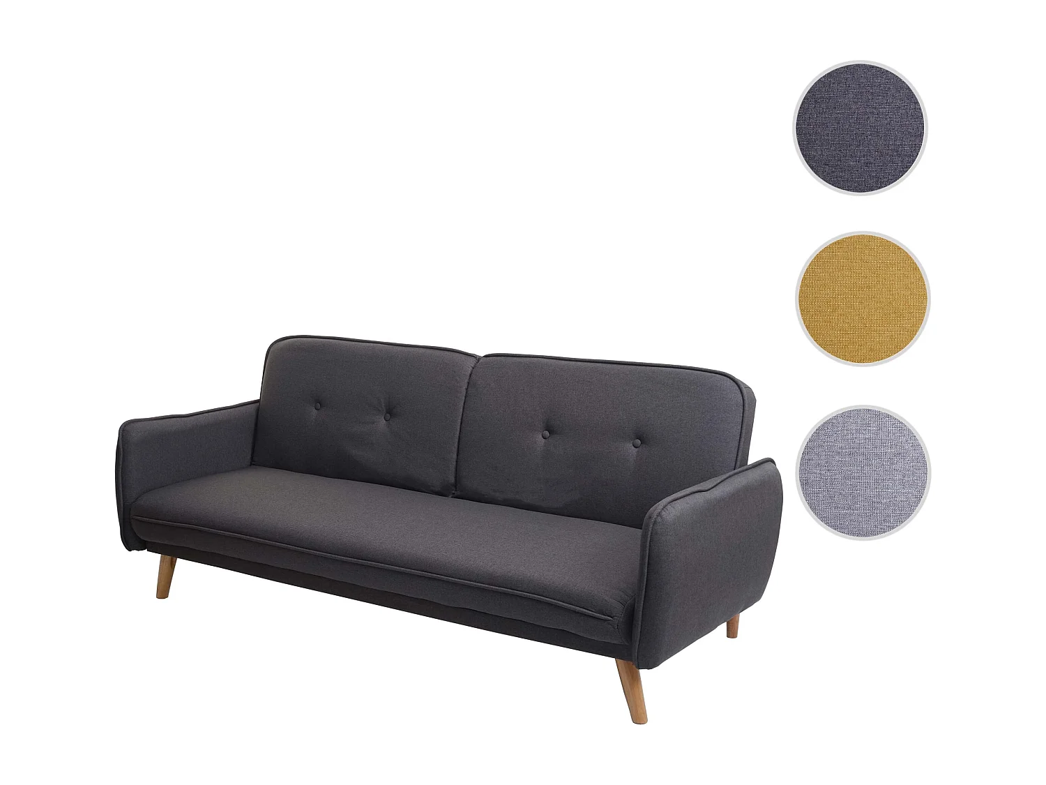 Slaapbank MCW-J18,  antracietgrijs