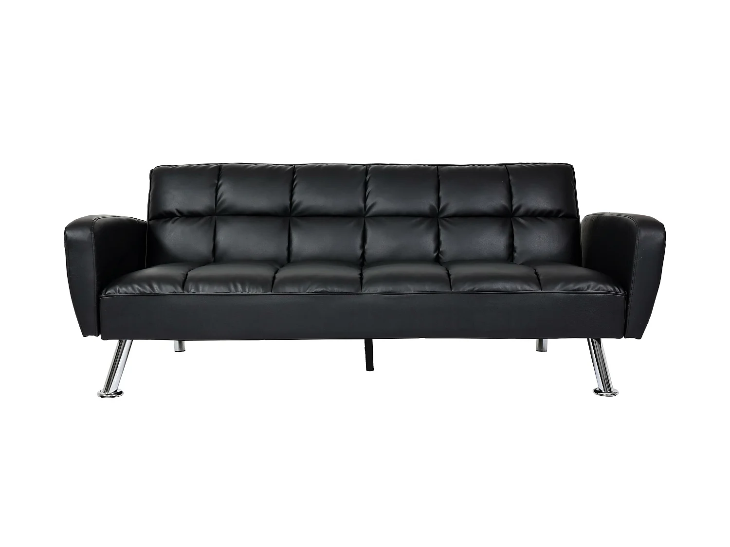 Sofa MCW-K19,  imitation leather black