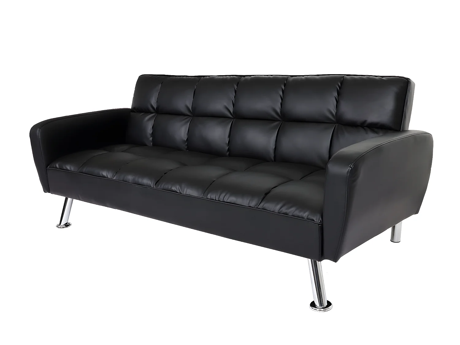 Bank MCW-K19,  kunstleer zwart