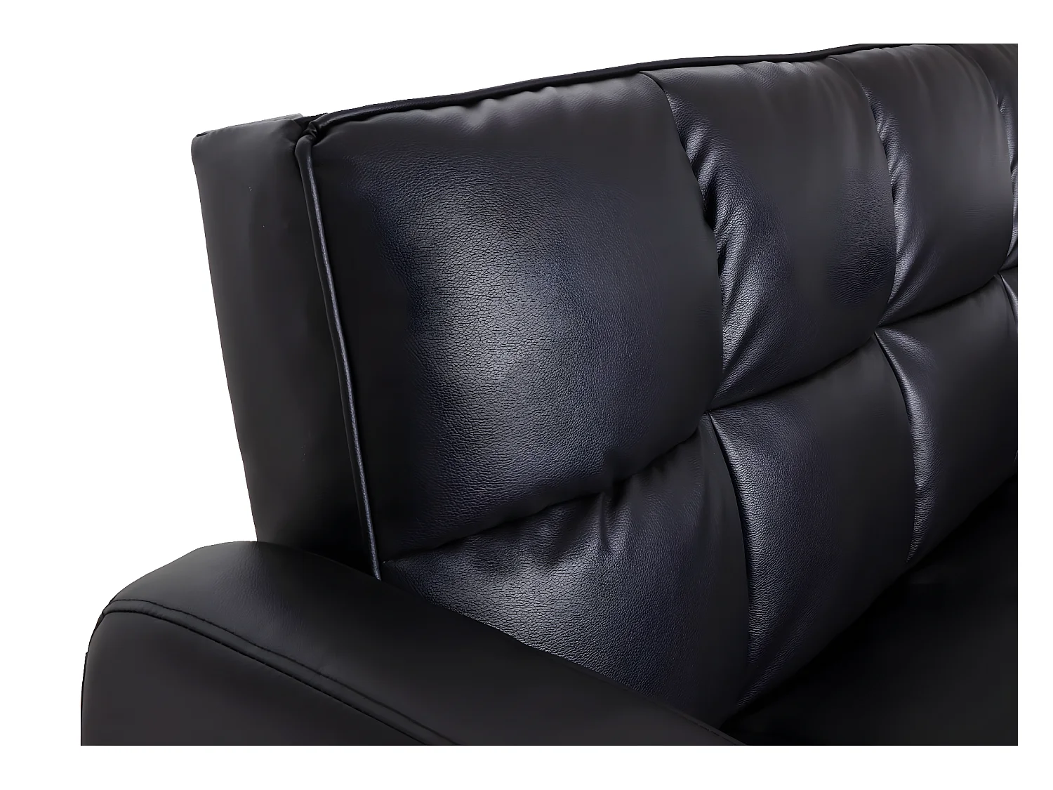 Bank MCW-K19,  kunstleer zwart