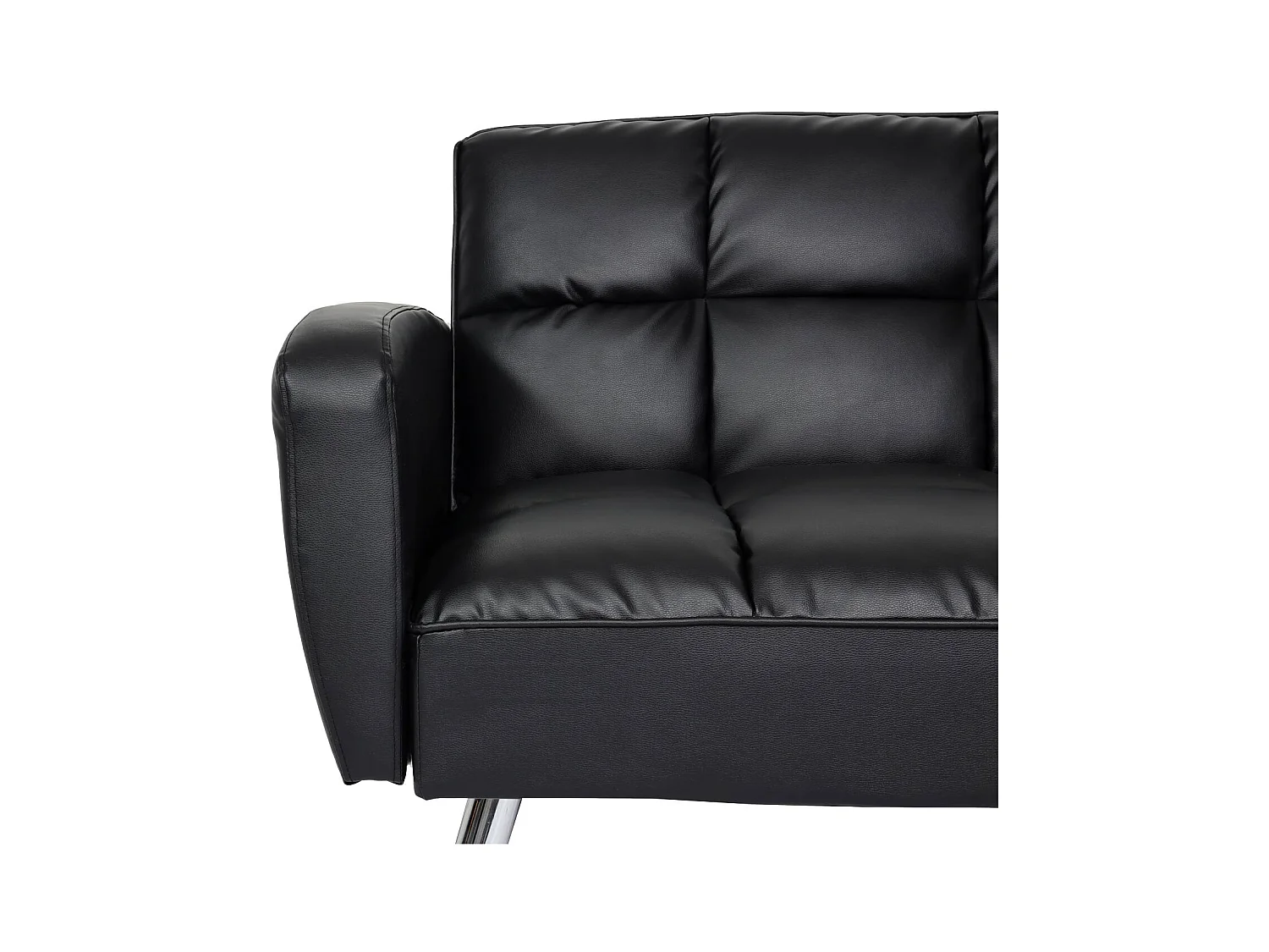 Bank MCW-K19,  kunstleer zwart