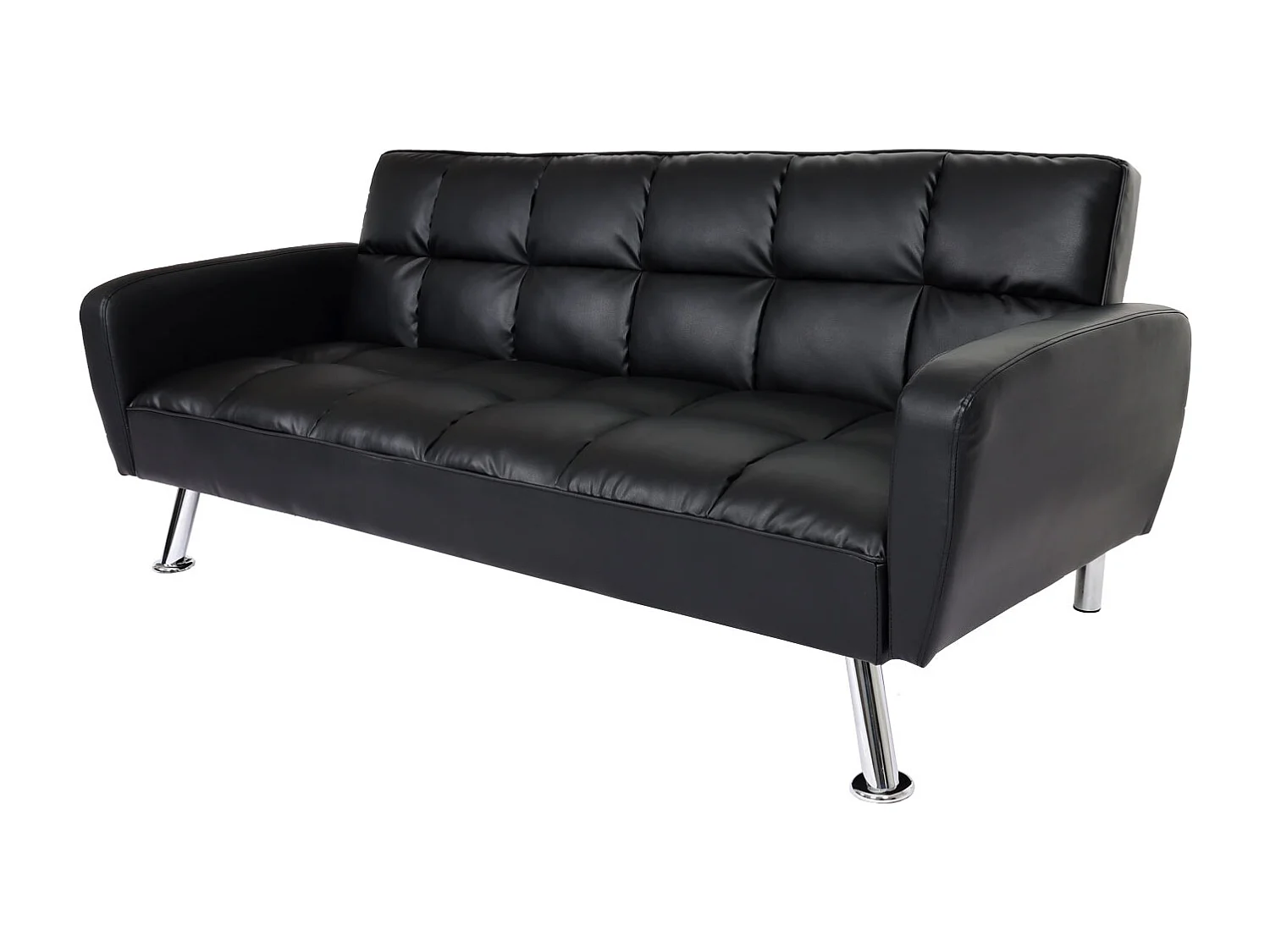 Sofa MCW-K19,  imitation leather black