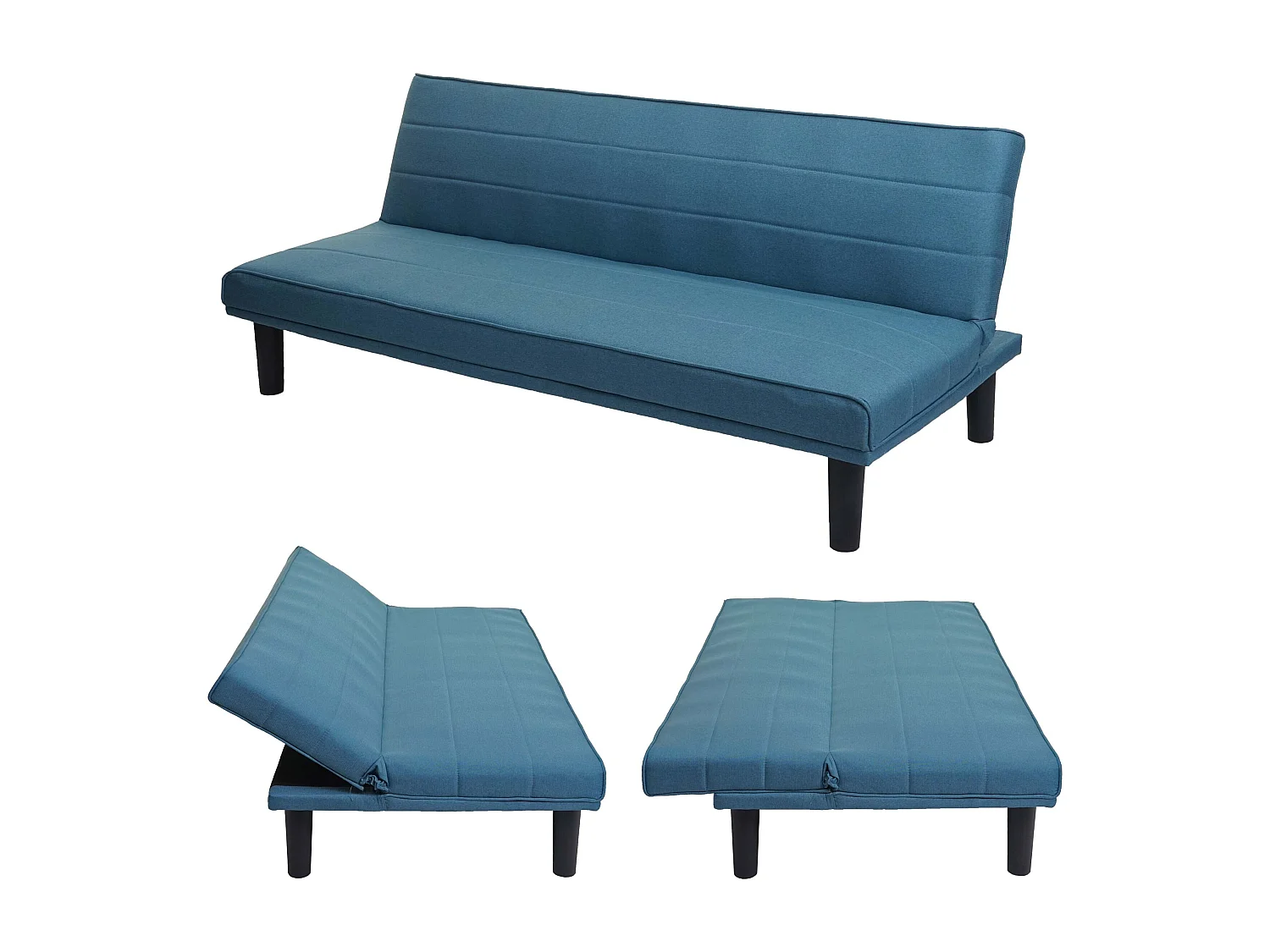 Sofa rozkładana MCW-J17,  turkusowo-niebieski