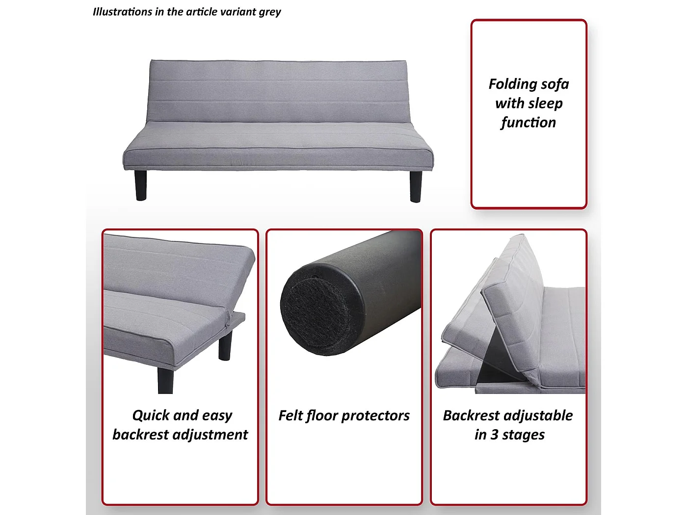 Sofa rozkładana MCW-J17,  turkusowo-niebieski