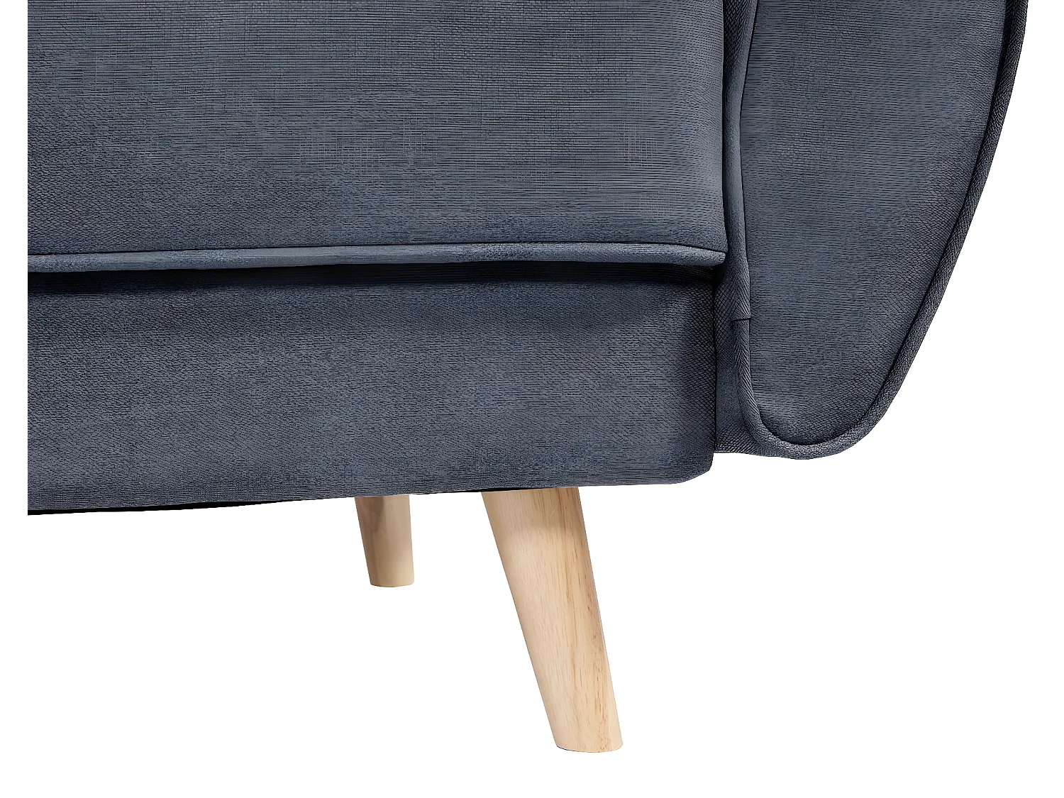 3er-Sofa MCW-J19, Stoff/Textil anthrazit