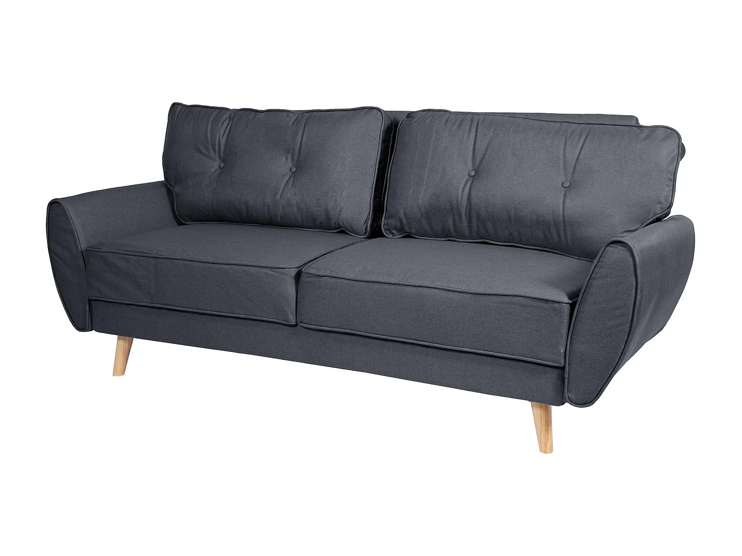 3-seater sofa MCW-J19,  fabric/textile, anthracite